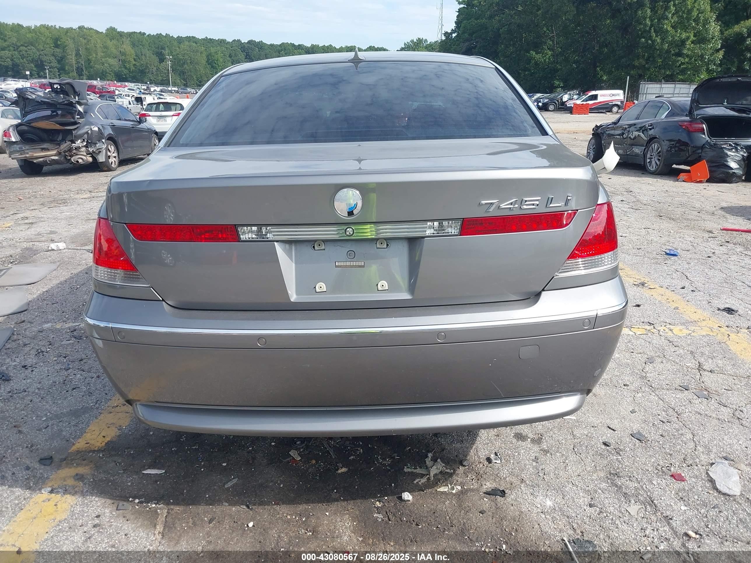 2003 Bmw 745li   Gray vin: WBAGN634X3DR09097