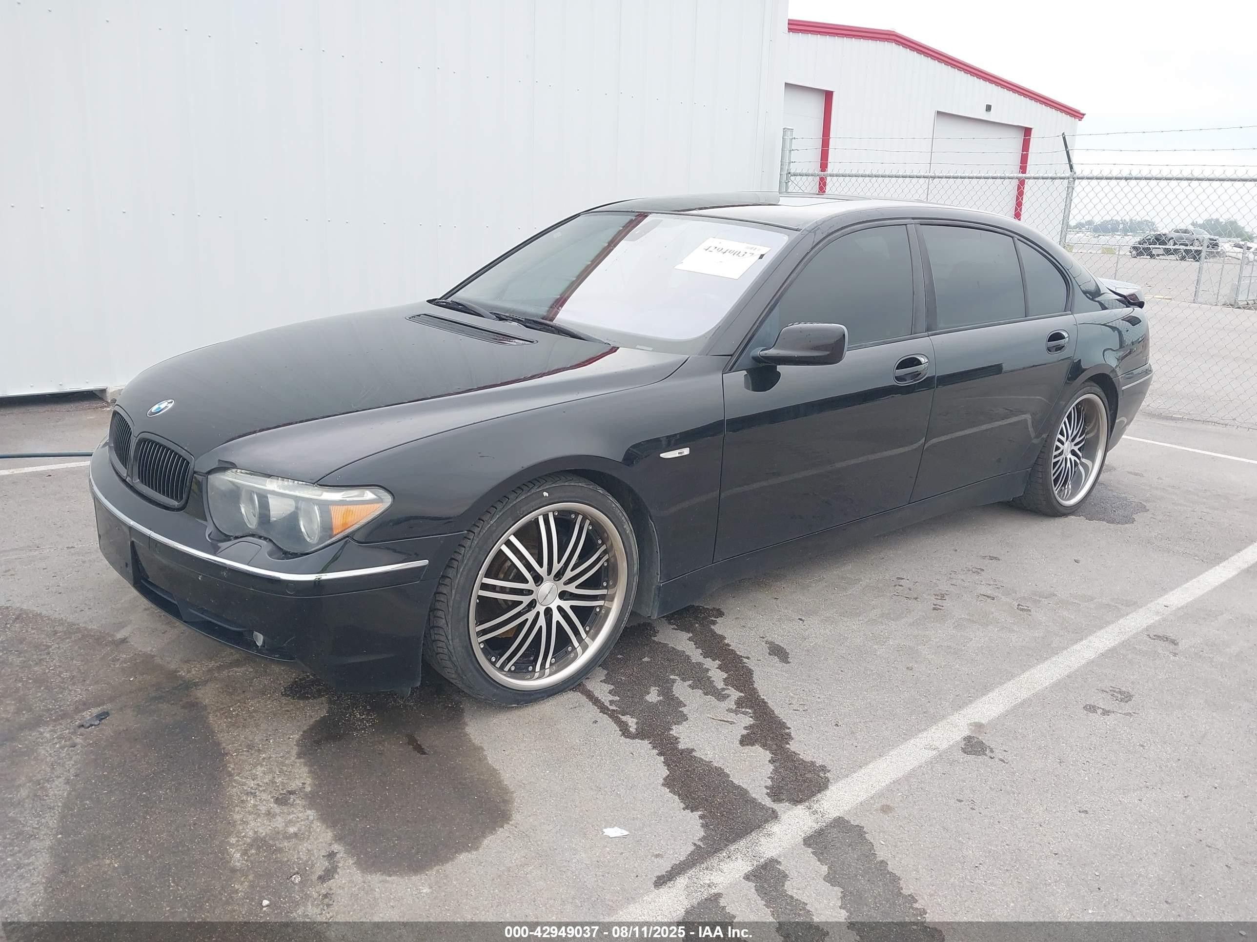 2004 Bmw 745li   Black vin: WBAGN63514DS51776