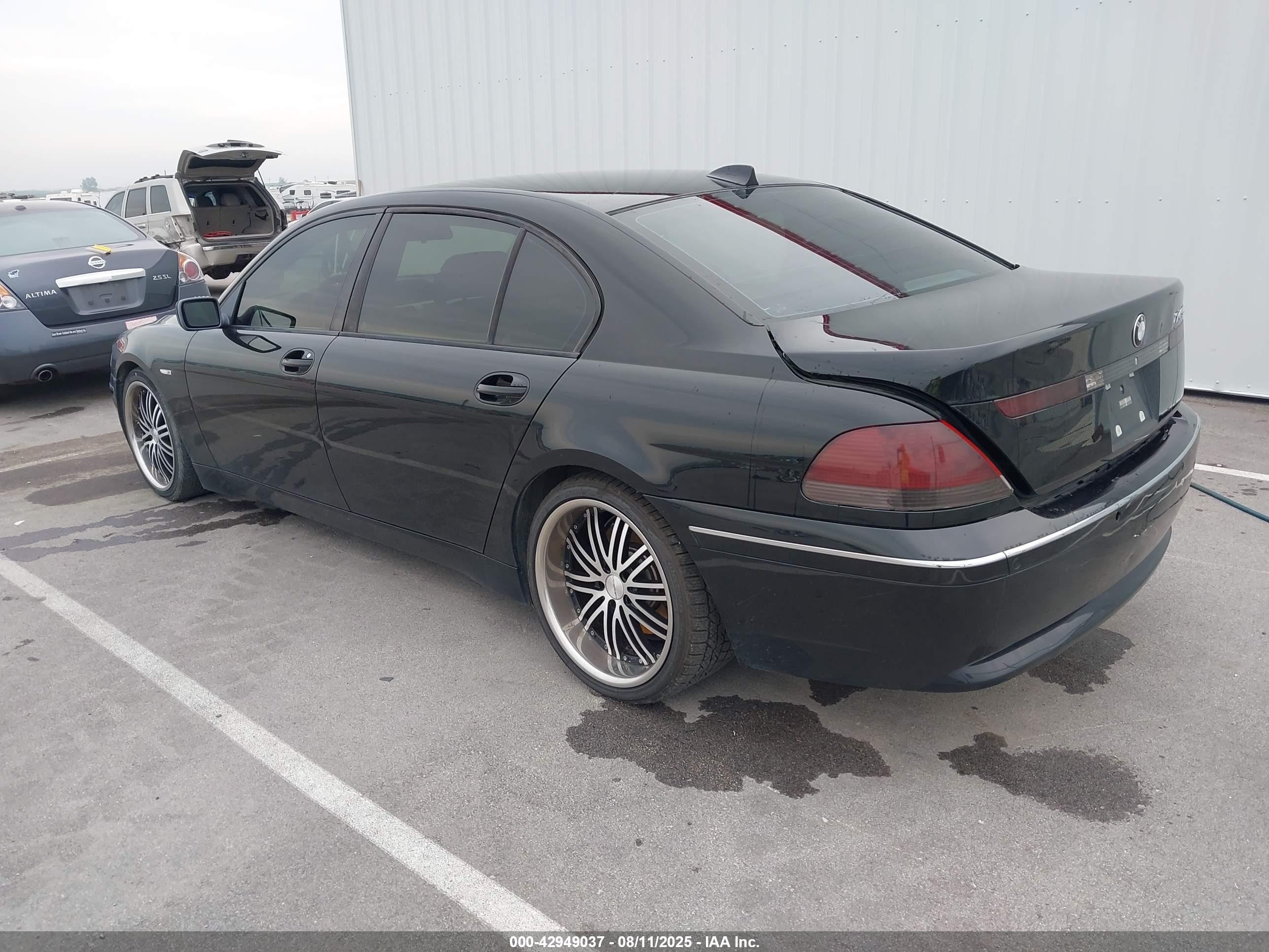 2004 Bmw 745li   Black vin: WBAGN63514DS51776