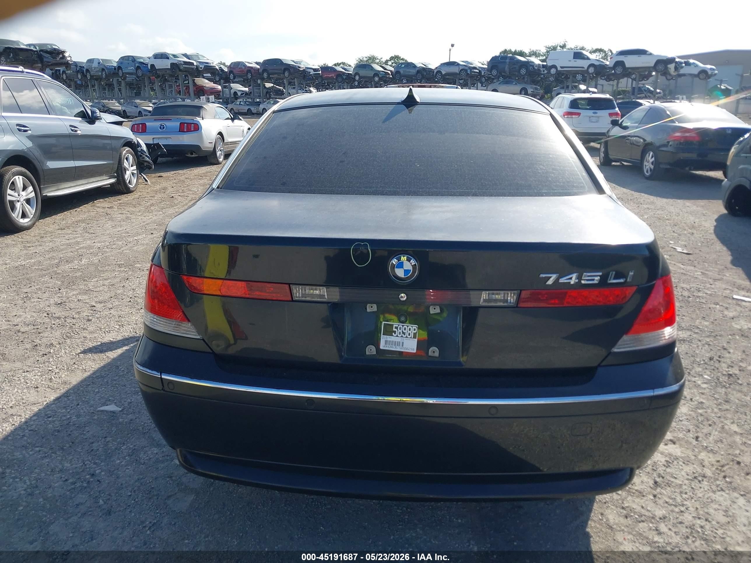 2005 Bmw 745li   Black vin: WBAGN63515DS56218