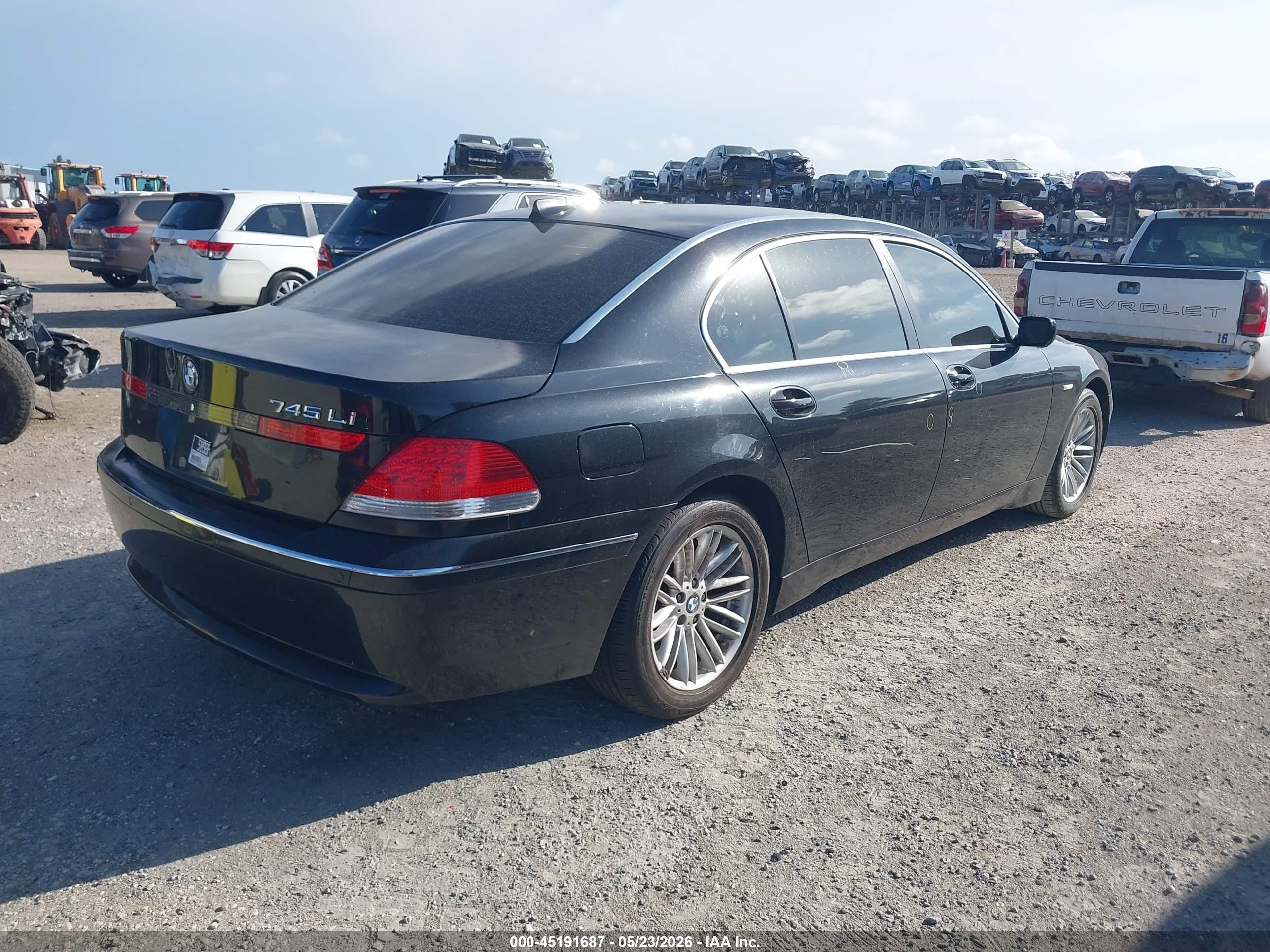 2005 Bmw 745li   Black vin: WBAGN63515DS56218