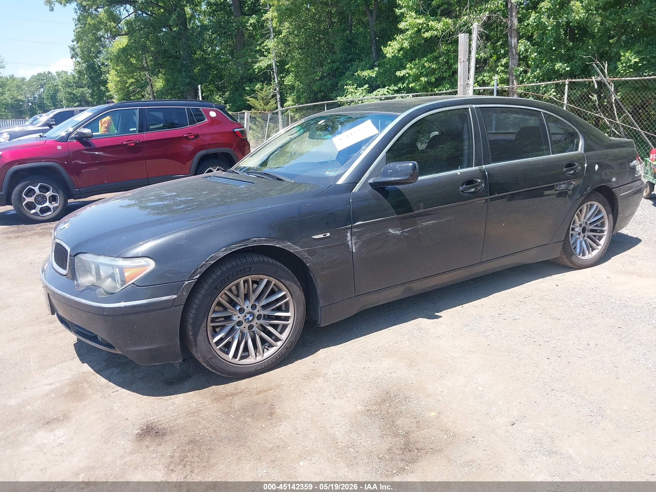 2005 Bmw 745li Black vin: WBAGN63515DS56834
