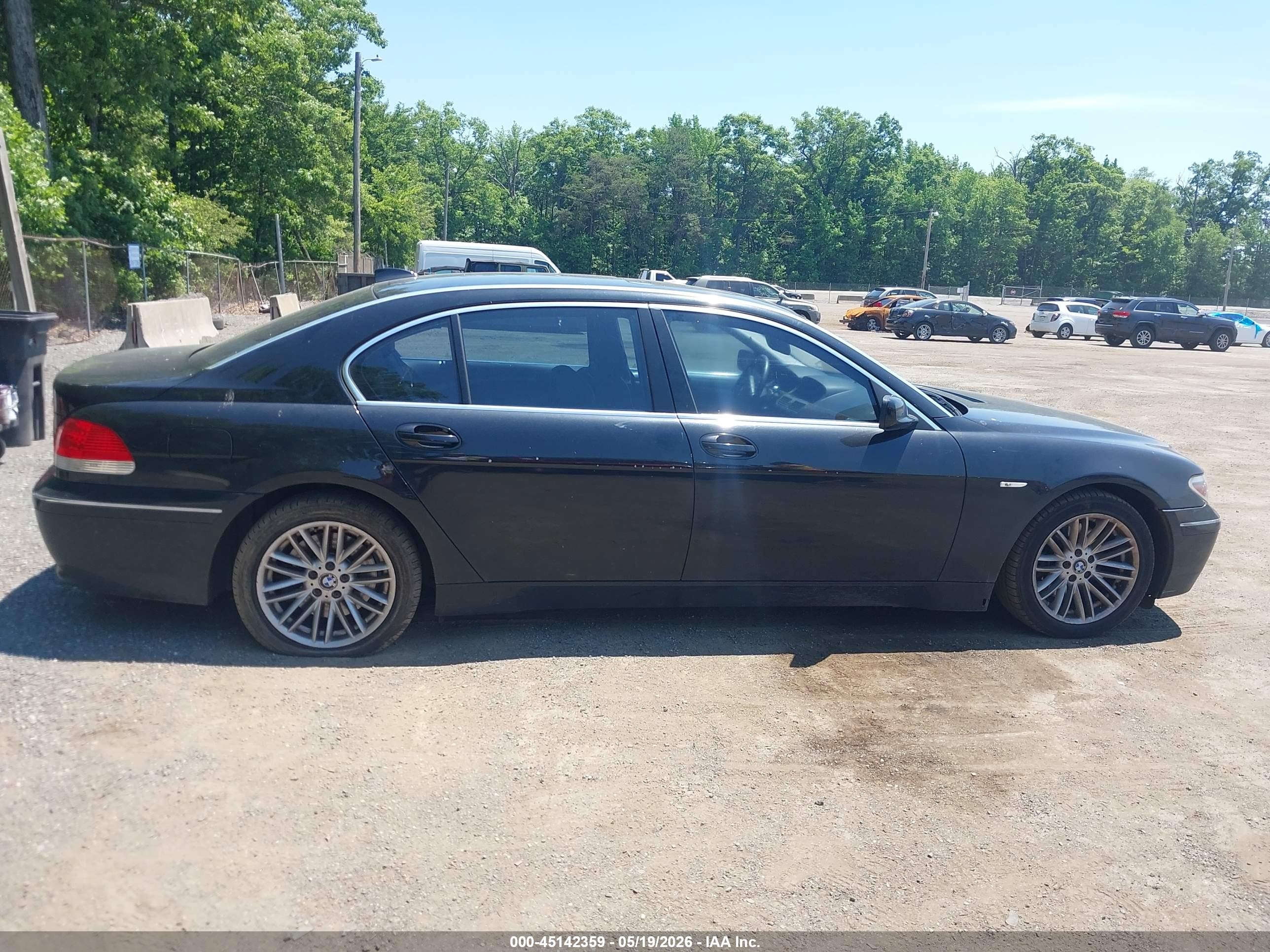 2005 Bmw 745li Black vin: WBAGN63515DS56834