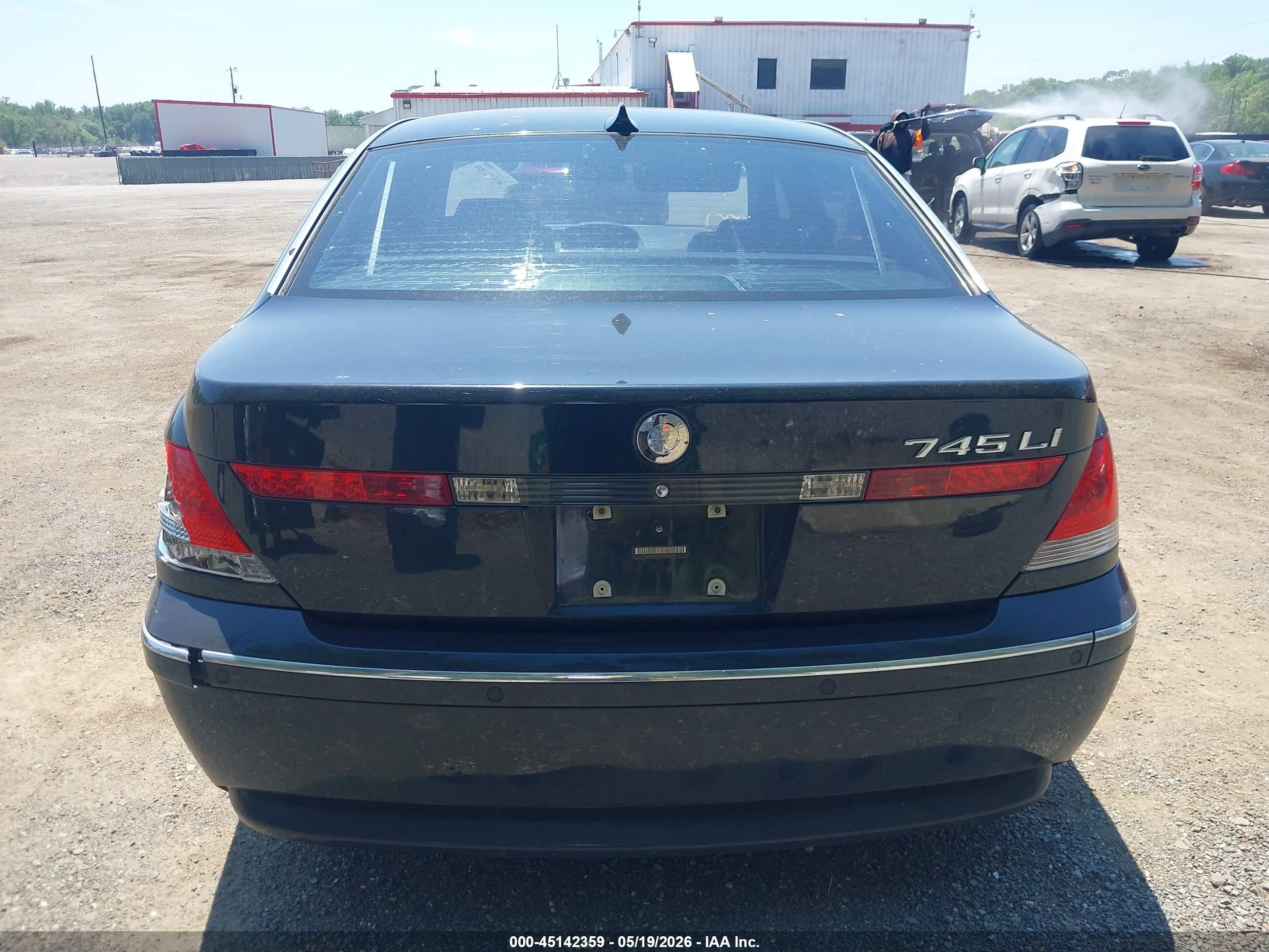 2005 Bmw 745li Black vin: WBAGN63515DS56834