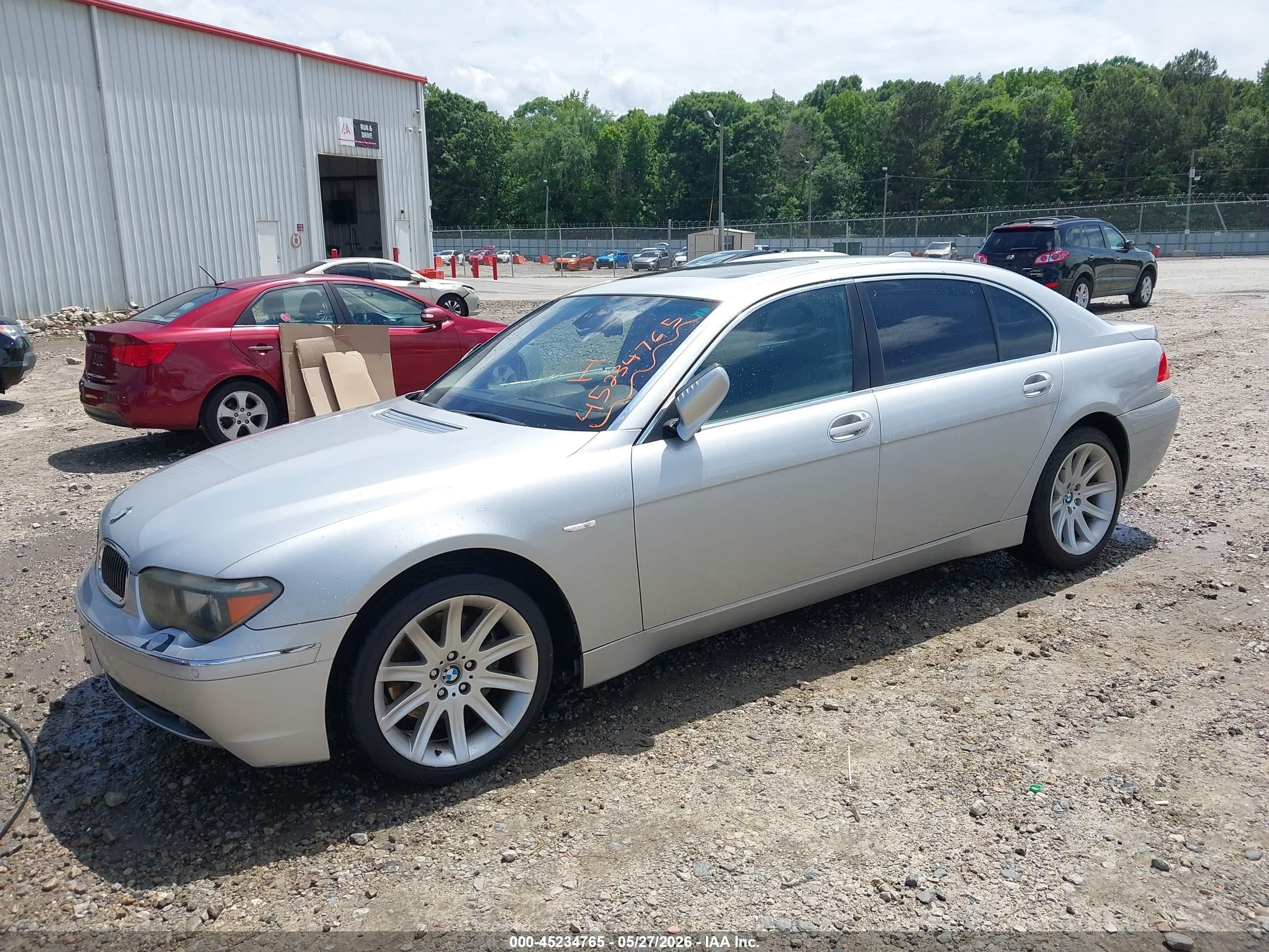 2005 Bmw 745li   Серый vin: WBAGN63525DS59015