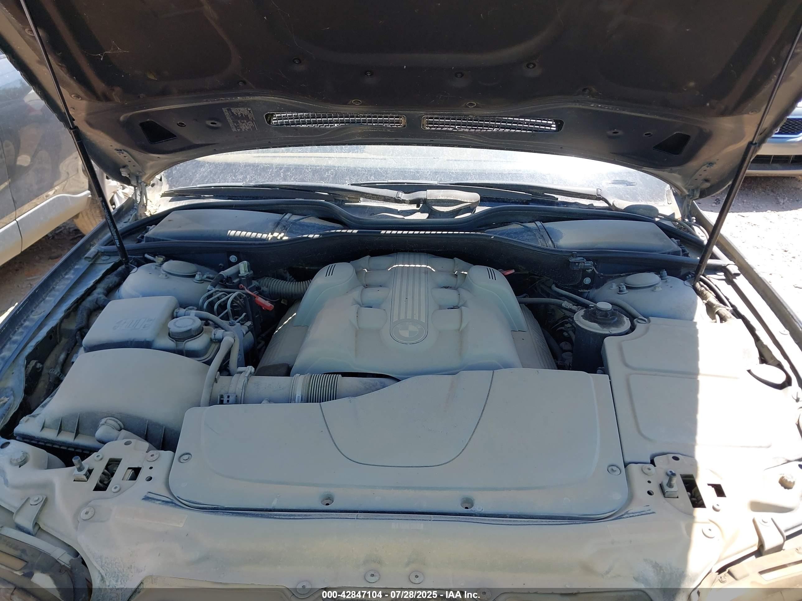 2005 Bmw 745li   Черный vin: WBAGN63525DS60777