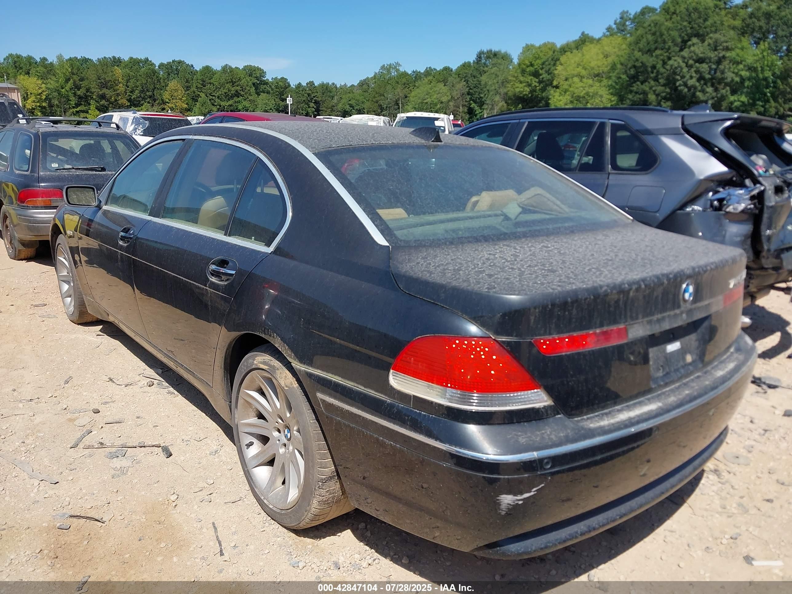 2005 Bmw 745li   Черный vin: WBAGN63525DS60777