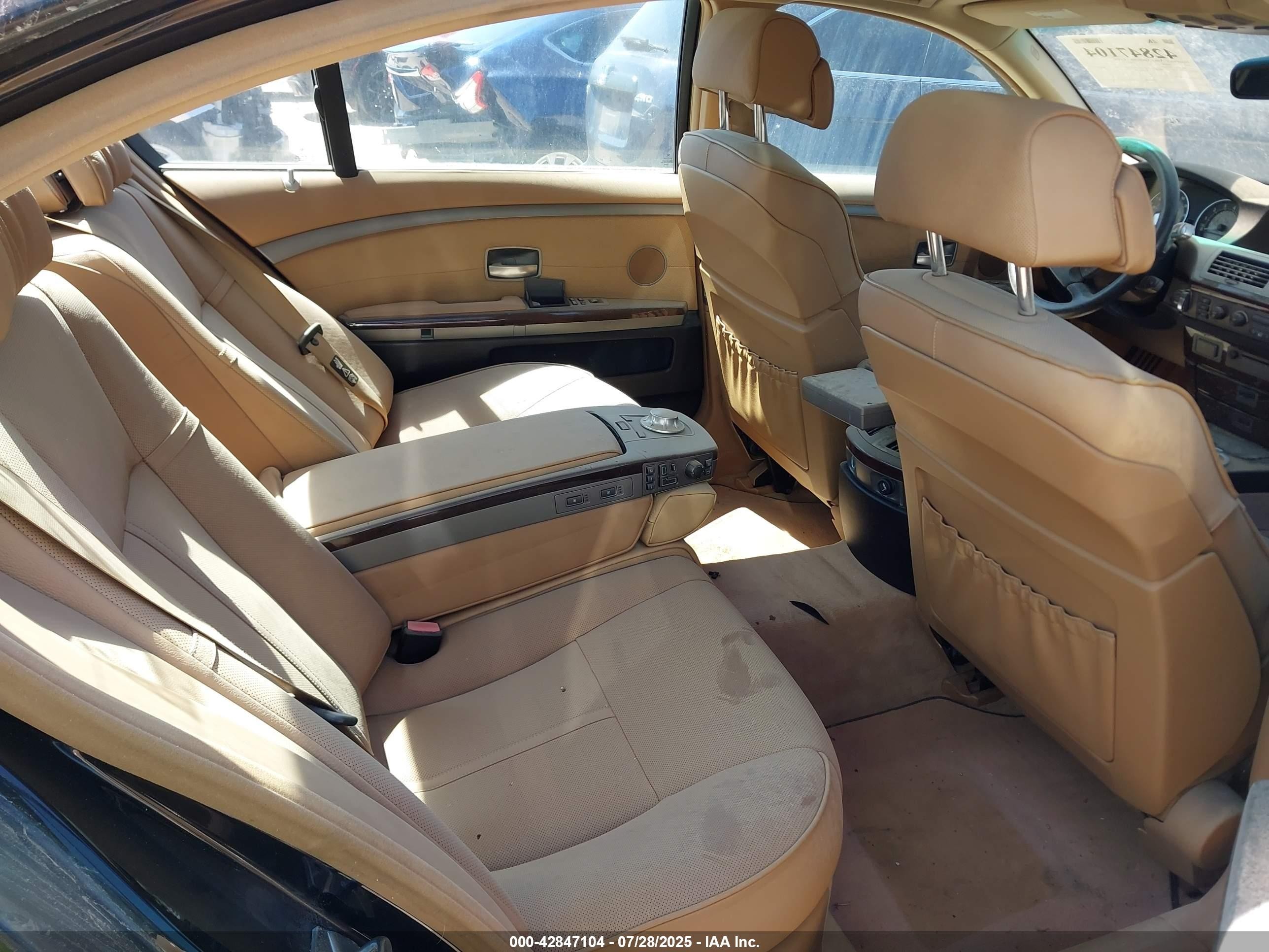 2005 Bmw 745li   Черный vin: WBAGN63525DS60777