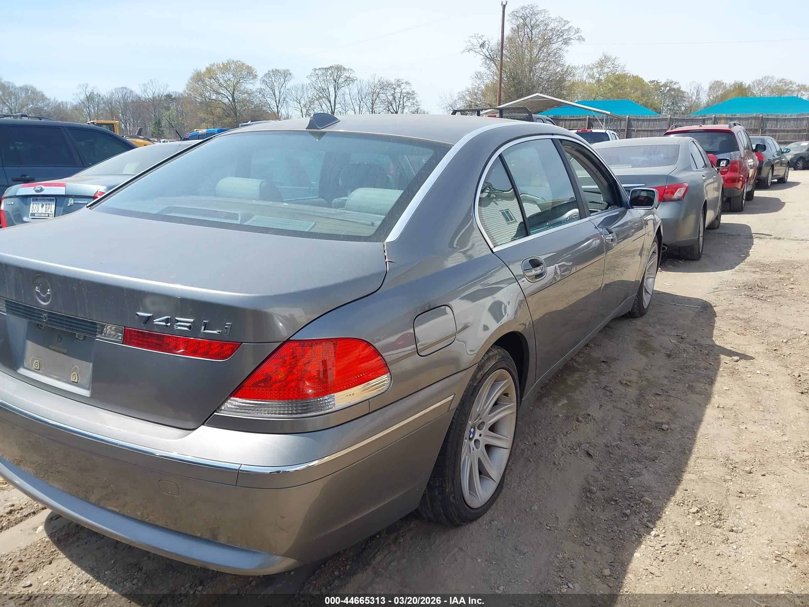 2004 Bmw 745li   Silver vin: WBAGN63534DS55828