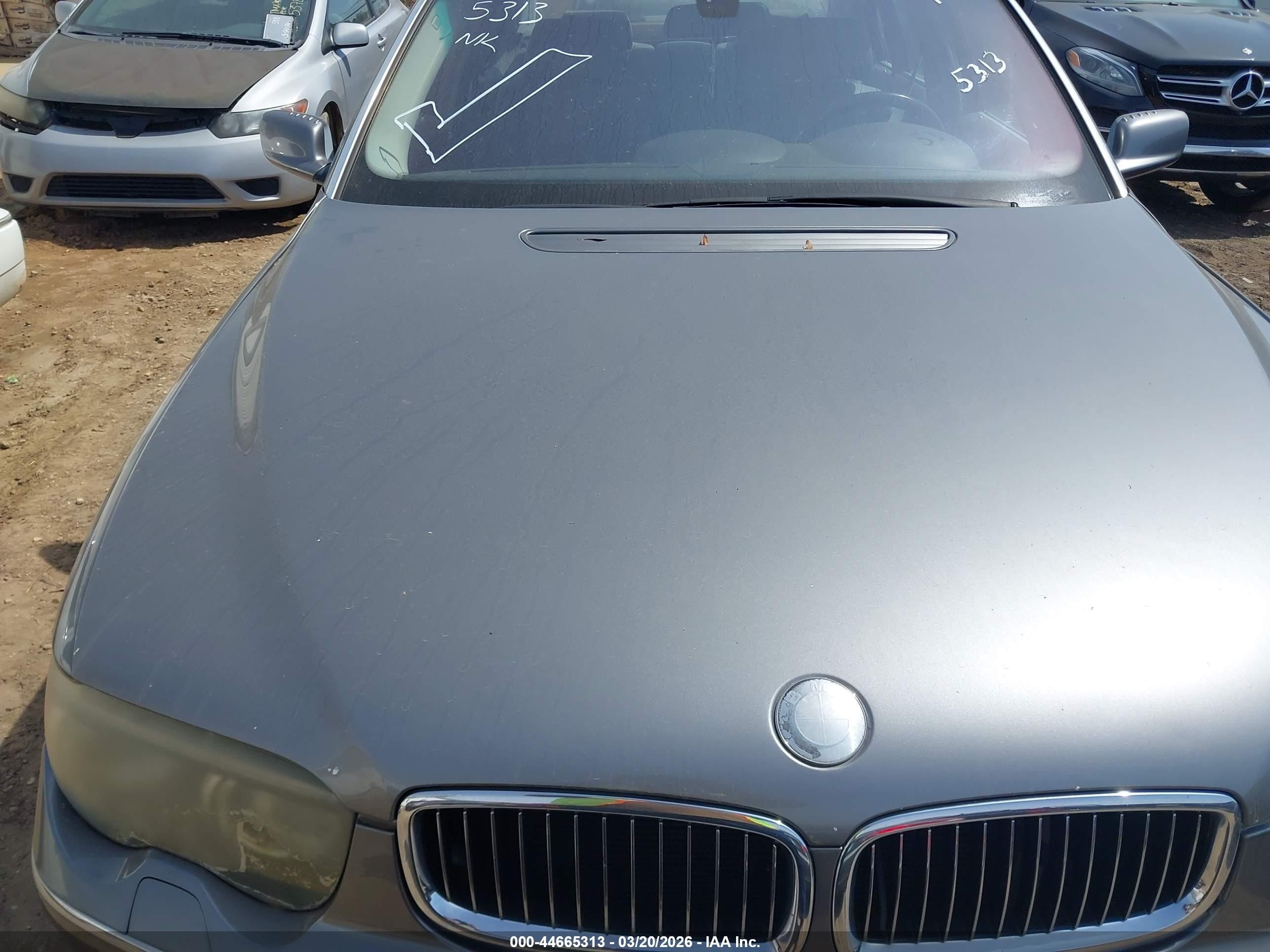 2004 Bmw 745li   Silver vin: WBAGN63534DS55828