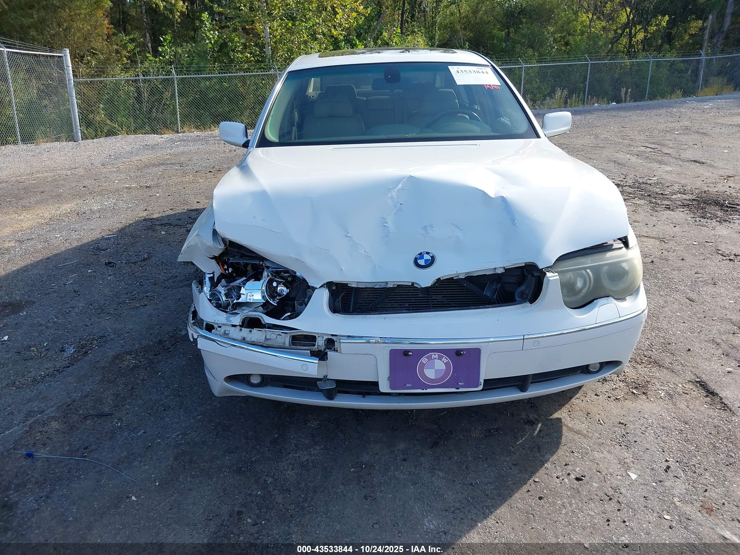 2004 Bmw 745li   Белый vin: WBAGN63544DS54493
