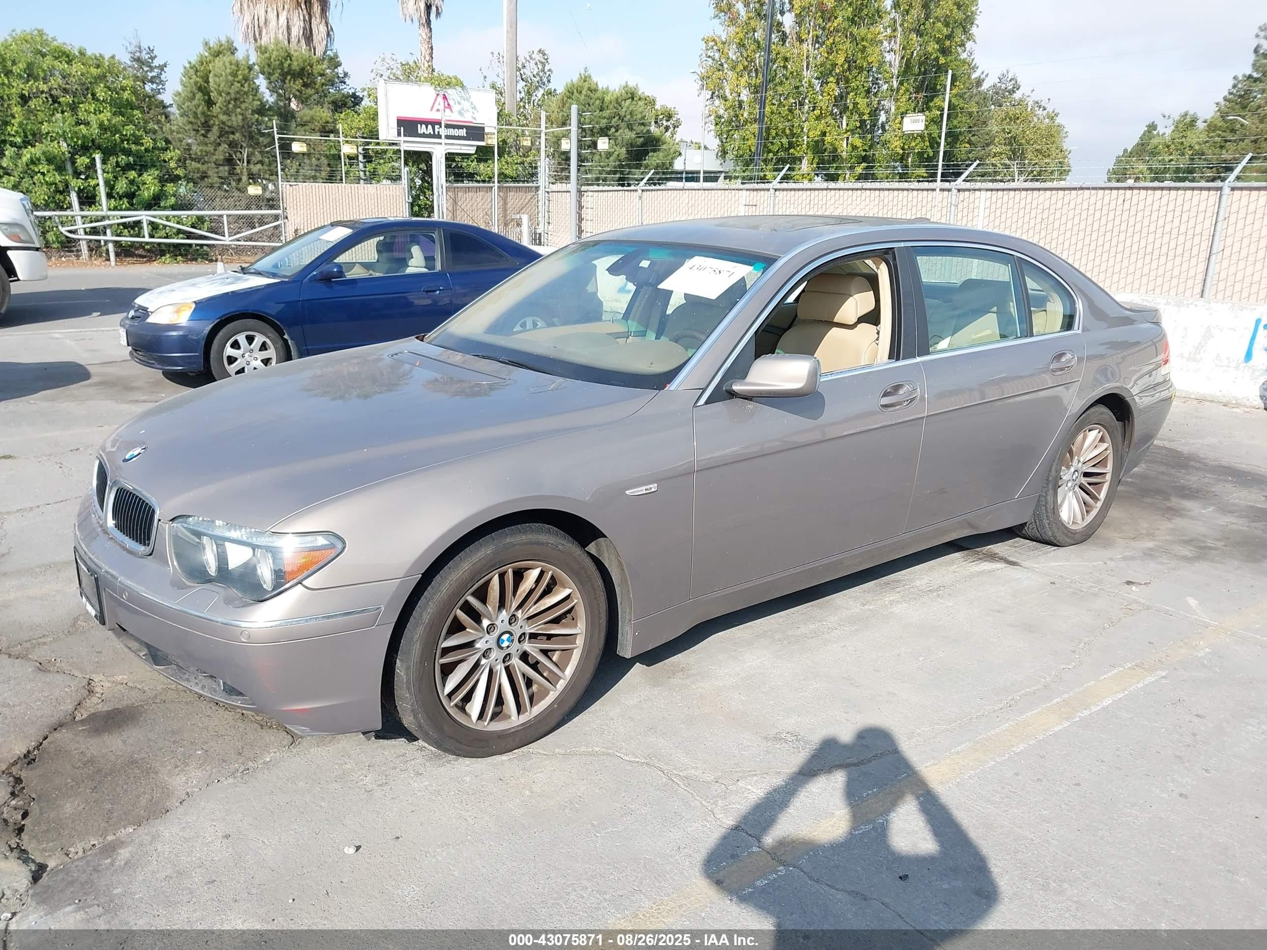2004 Bmw 745li   Gray vin: WBAGN63554DS52347