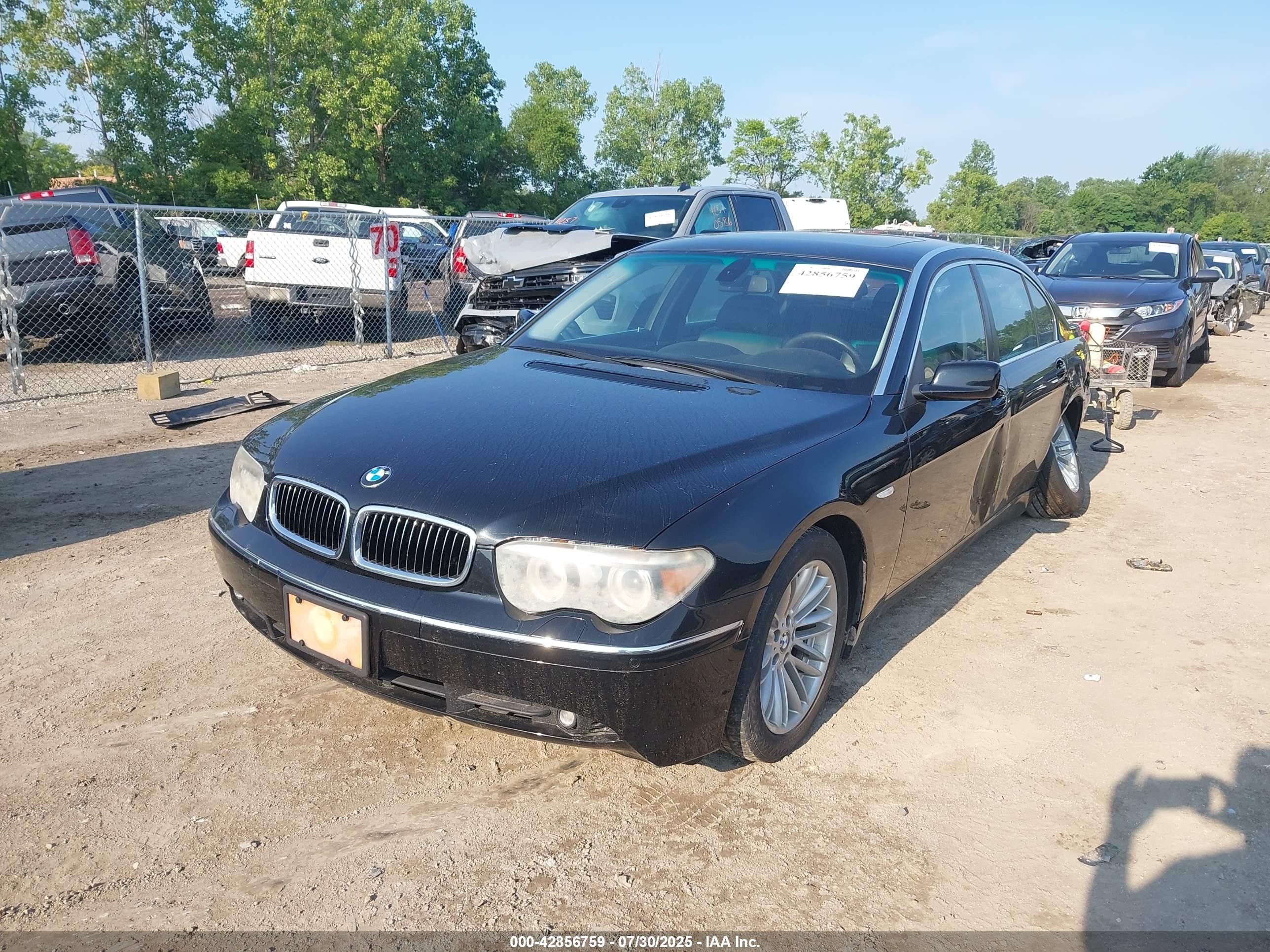 2005 Bmw 745li   Black vin: WBAGN63555DS57386
