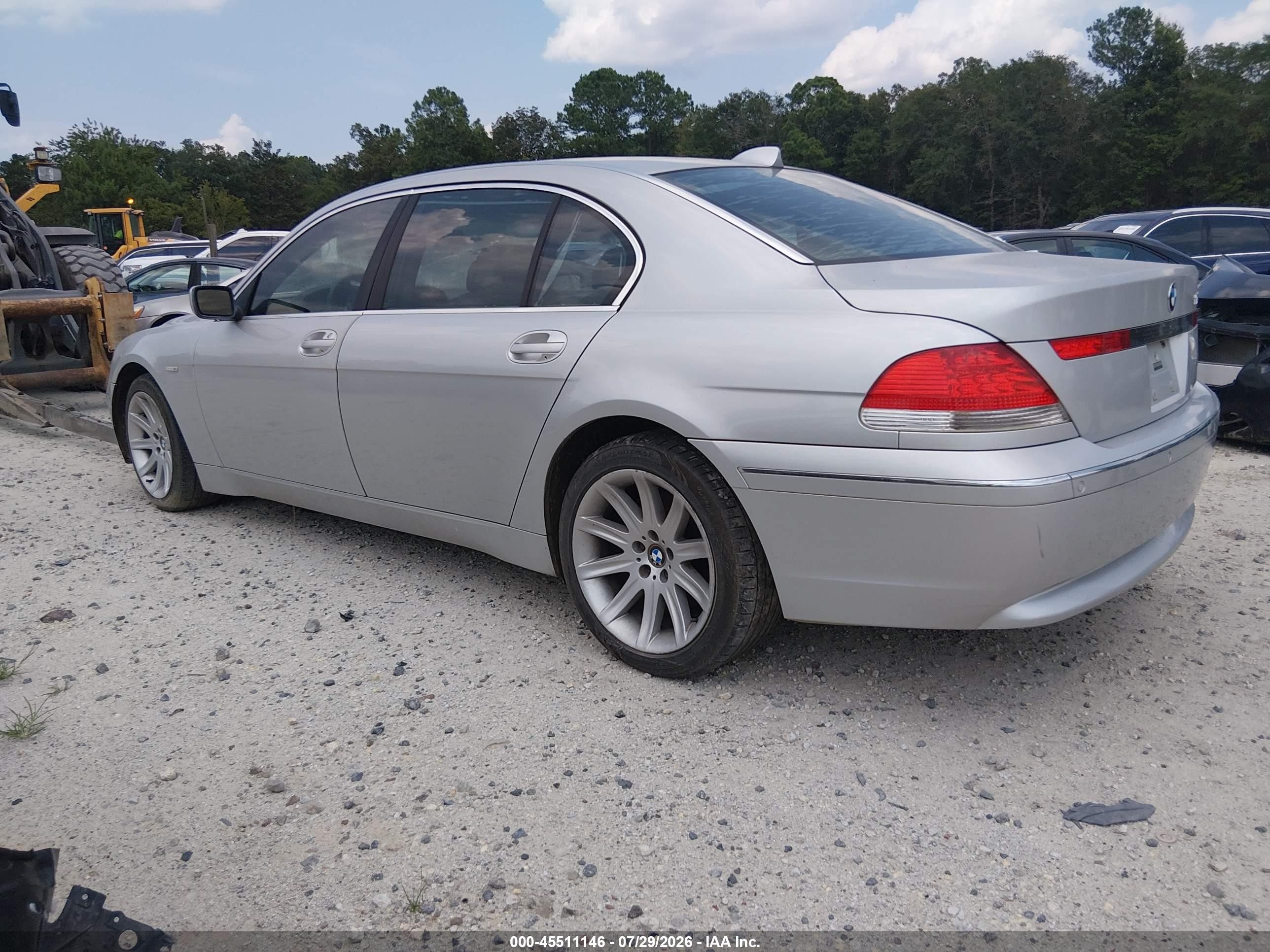 2005 Bmw 745li   Silver vin: WBAGN63555DS57436