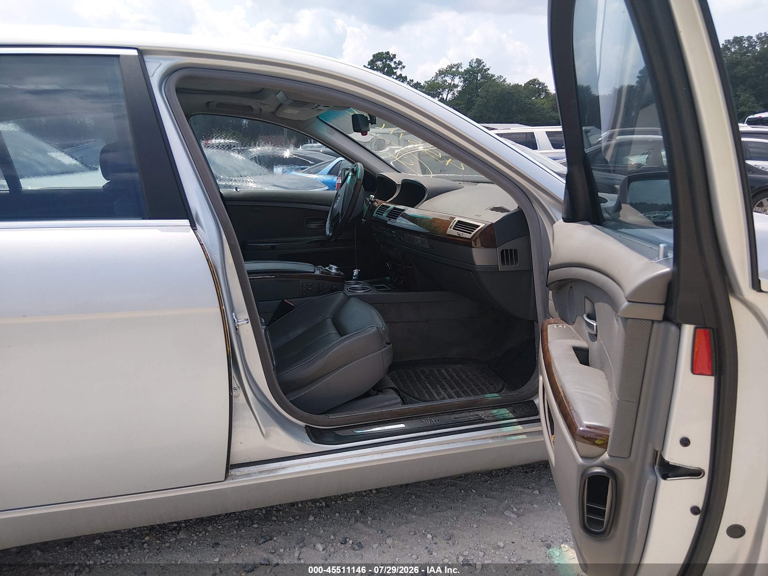 2005 Bmw 745li   Silver vin: WBAGN63555DS57436