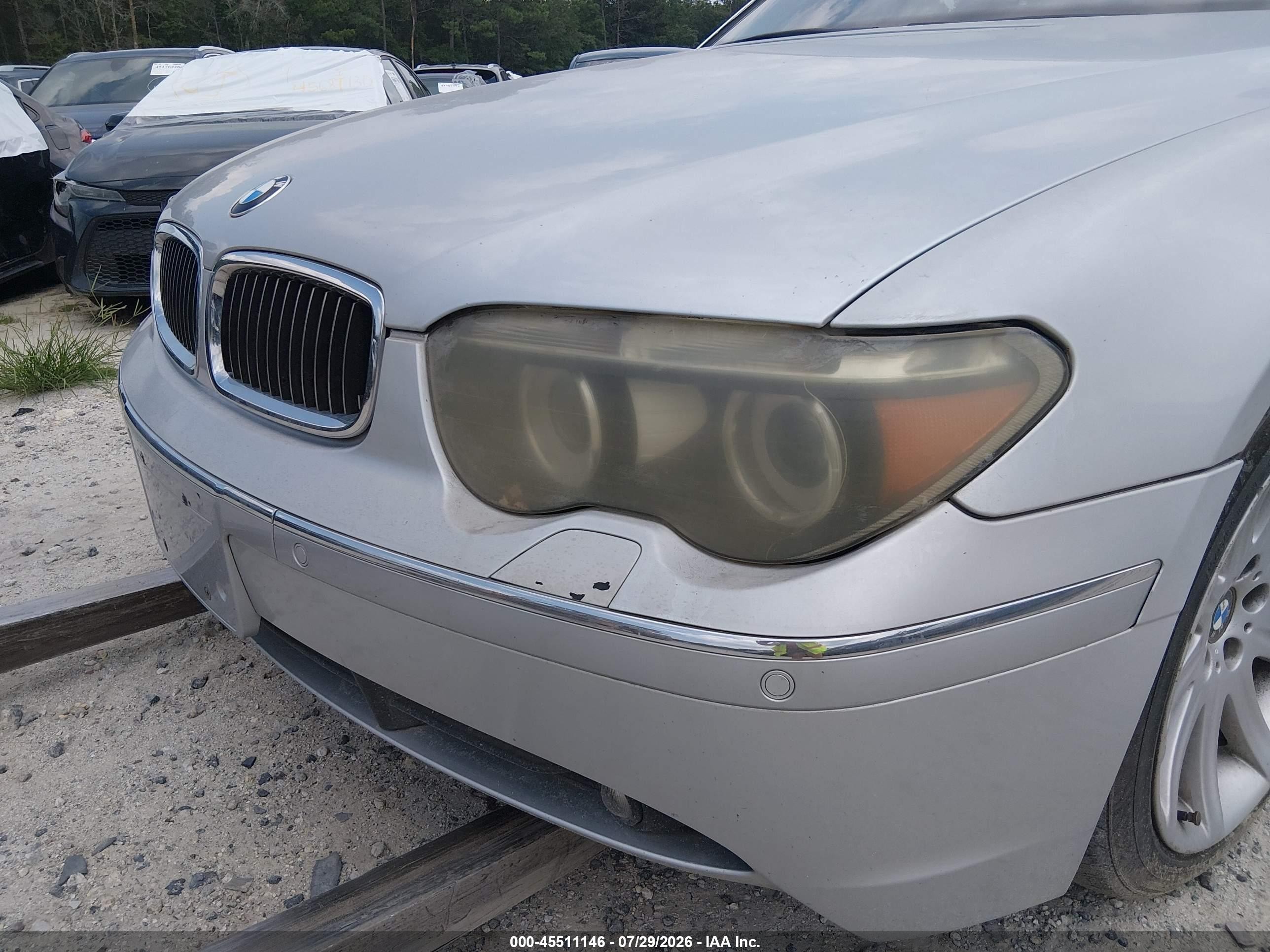 2005 Bmw 745li   Silver vin: WBAGN63555DS57436