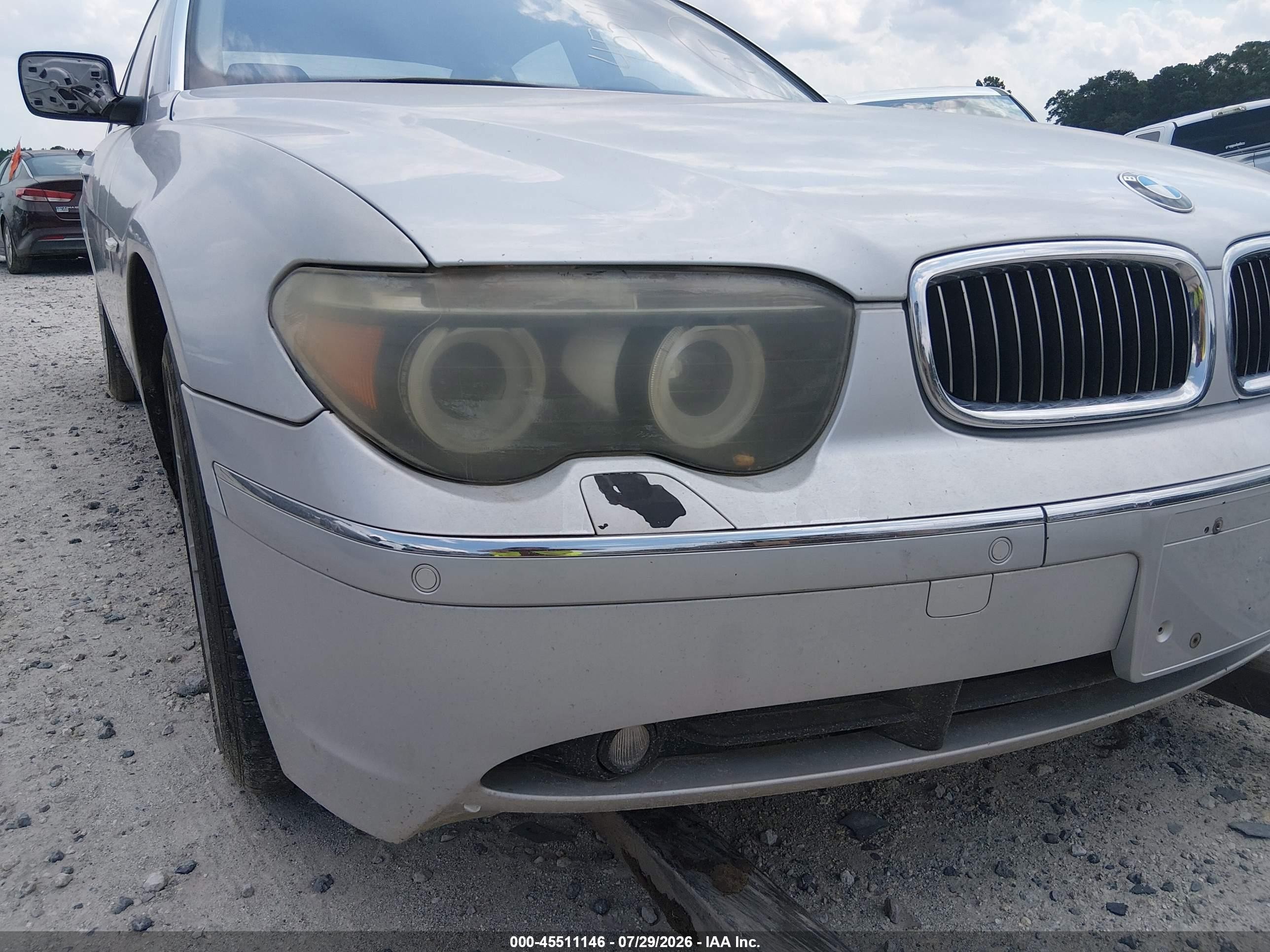 2005 Bmw 745li   Silver vin: WBAGN63555DS57436