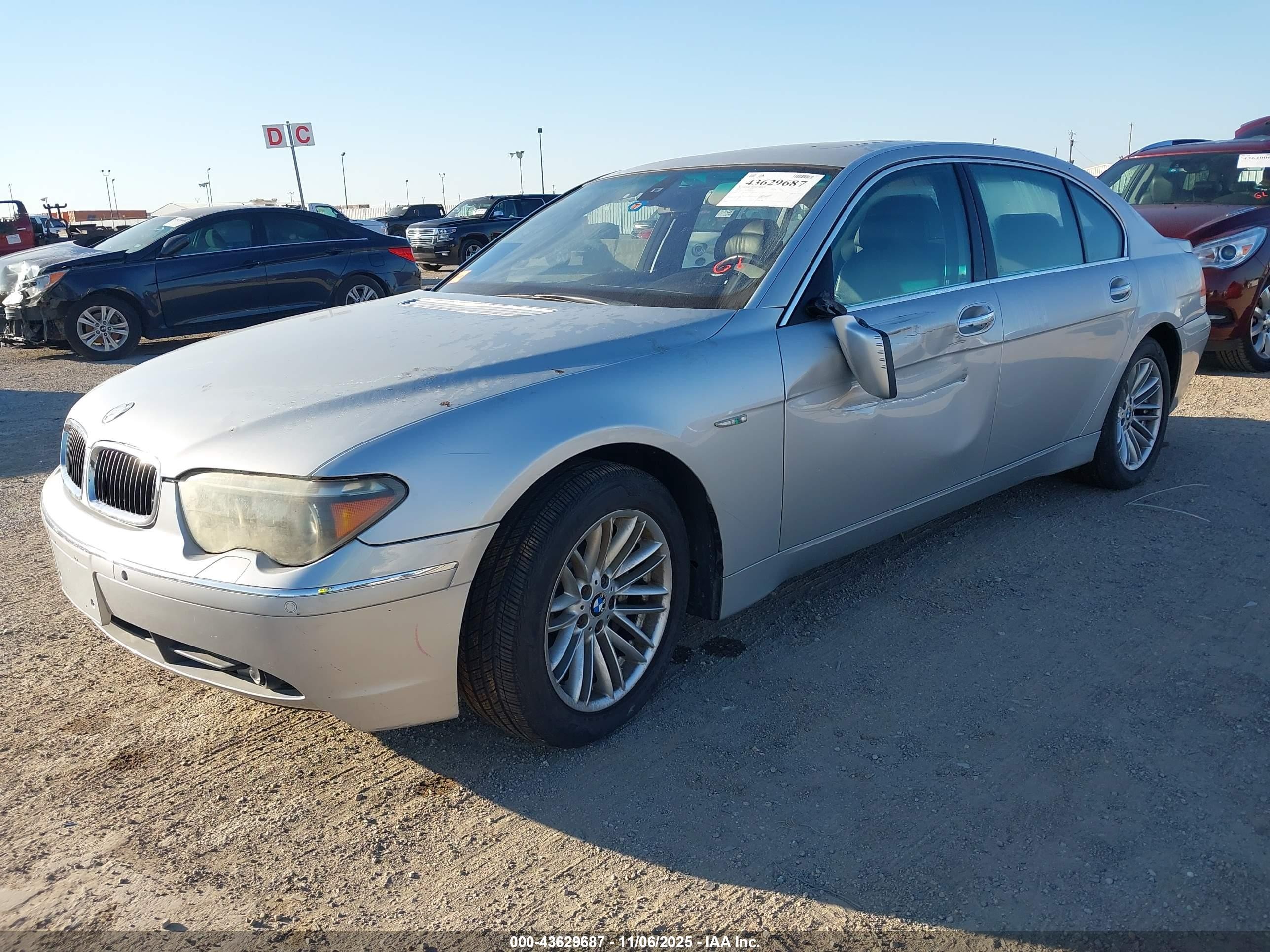 2005 Bmw 745li   Silver vin: WBAGN63555DS60269