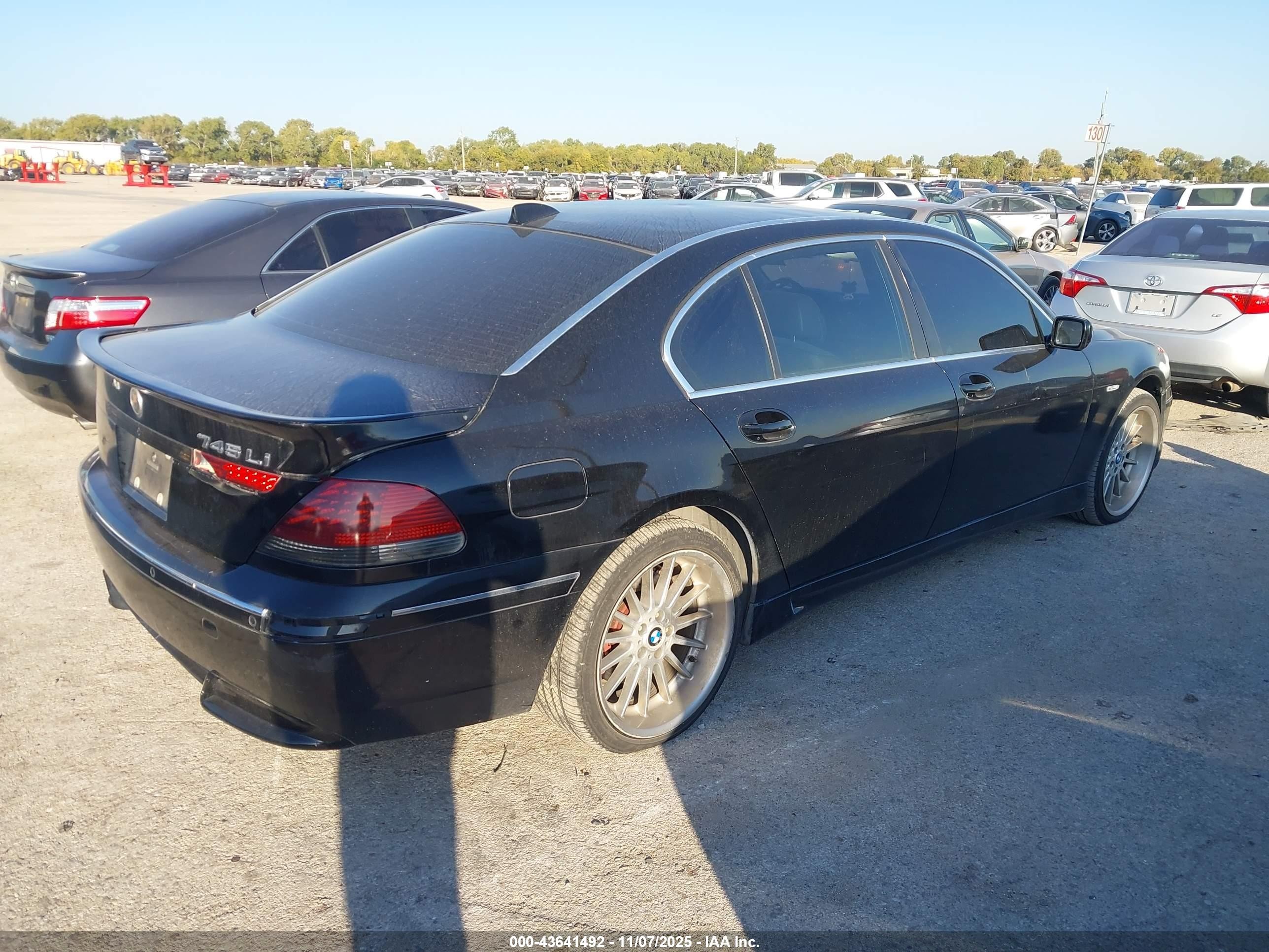 2004 Bmw 745li   Black vin: WBAGN63564DS54298