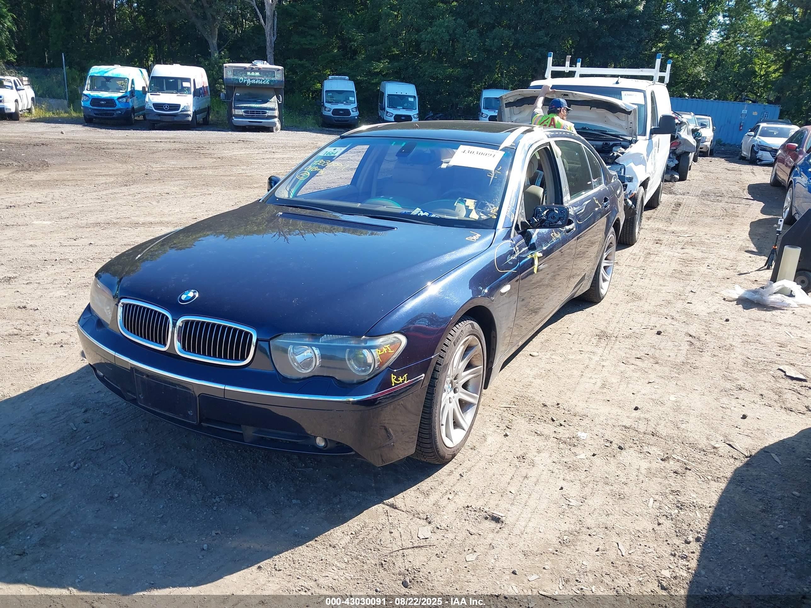 2004 Bmw 745li   Blue vin: WBAGN63564DS54706