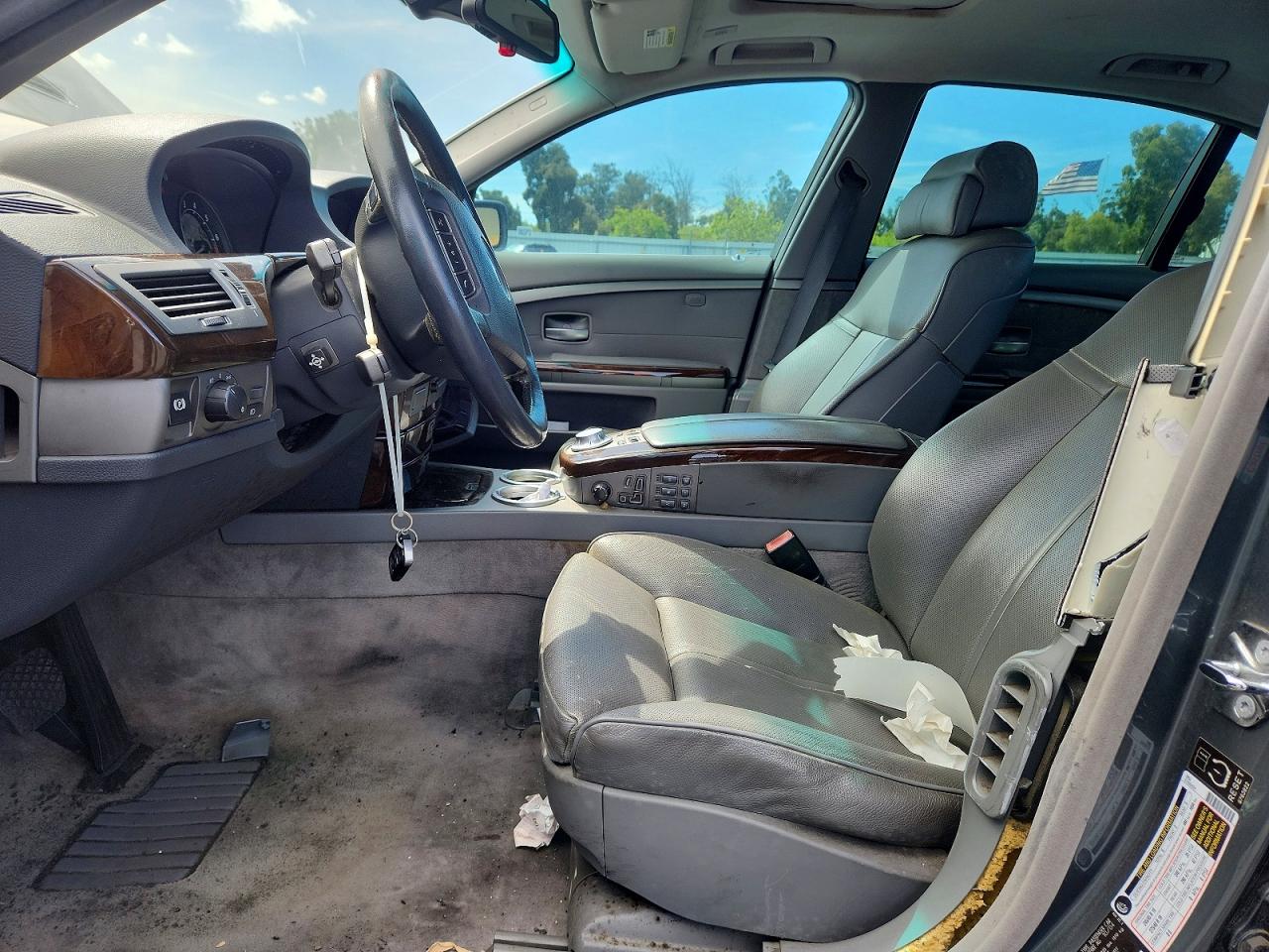 2005 Bmw 745 Li Gray vin: WBAGN63565DS57378
