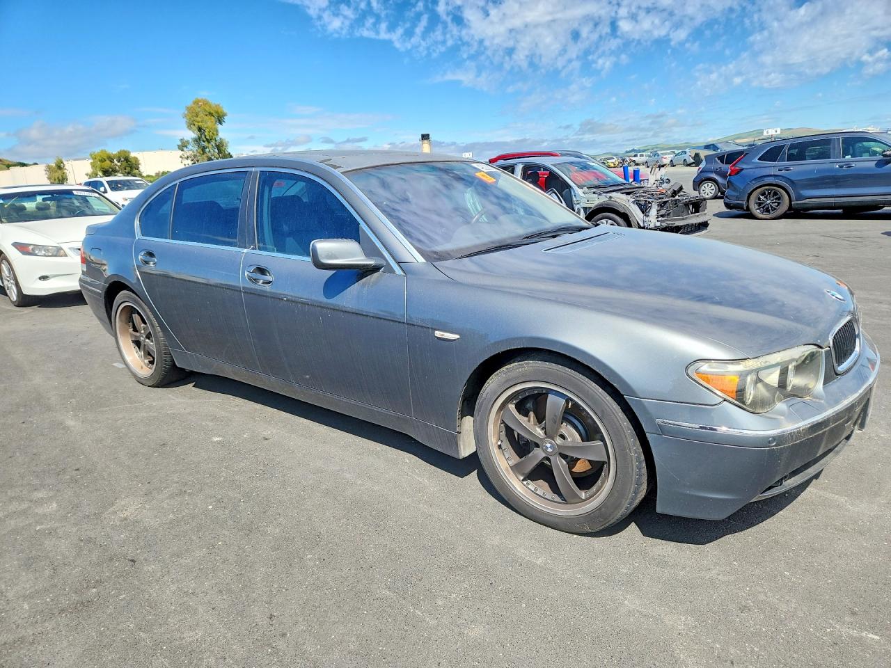 2005 Bmw 745 Li Gray vin: WBAGN63565DS57378