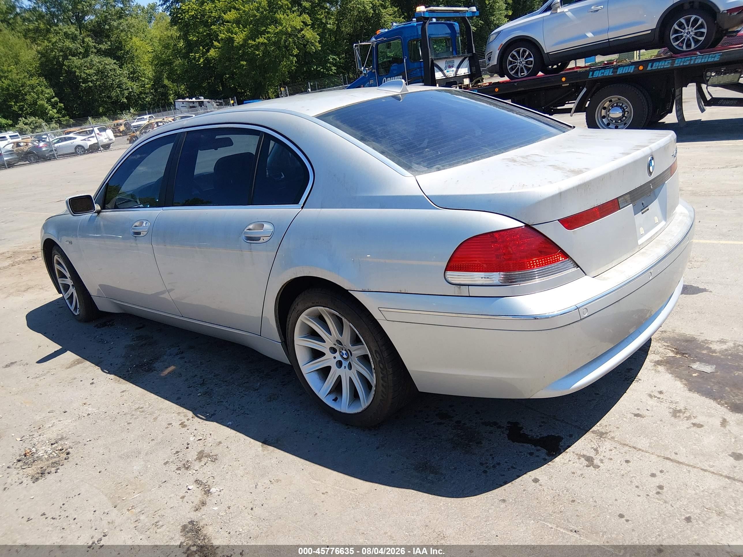 2005 Bmw 745li   Silver vin: WBAGN63575DS56403