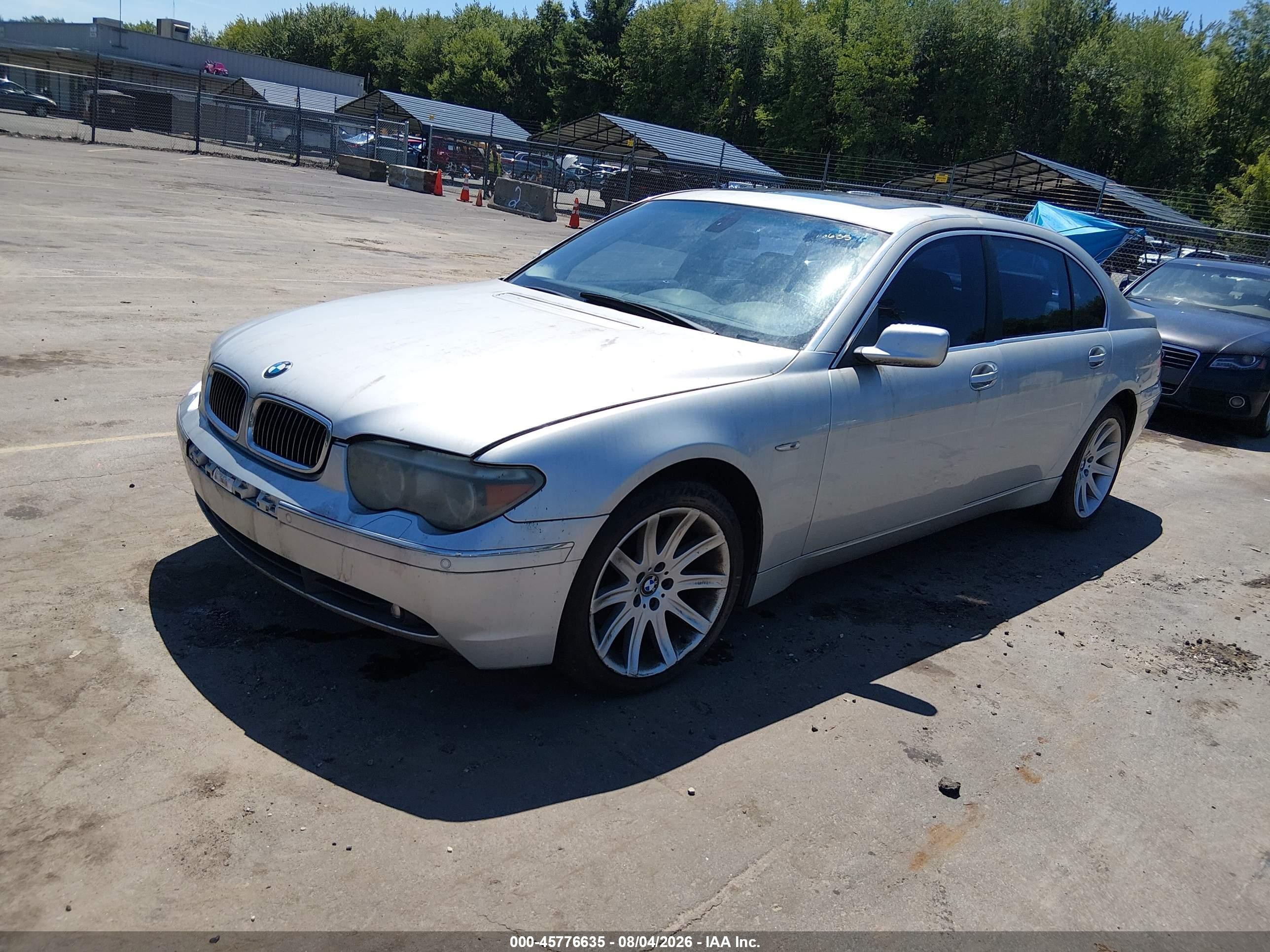 2005 Bmw 745li   Silver vin: WBAGN63575DS56403