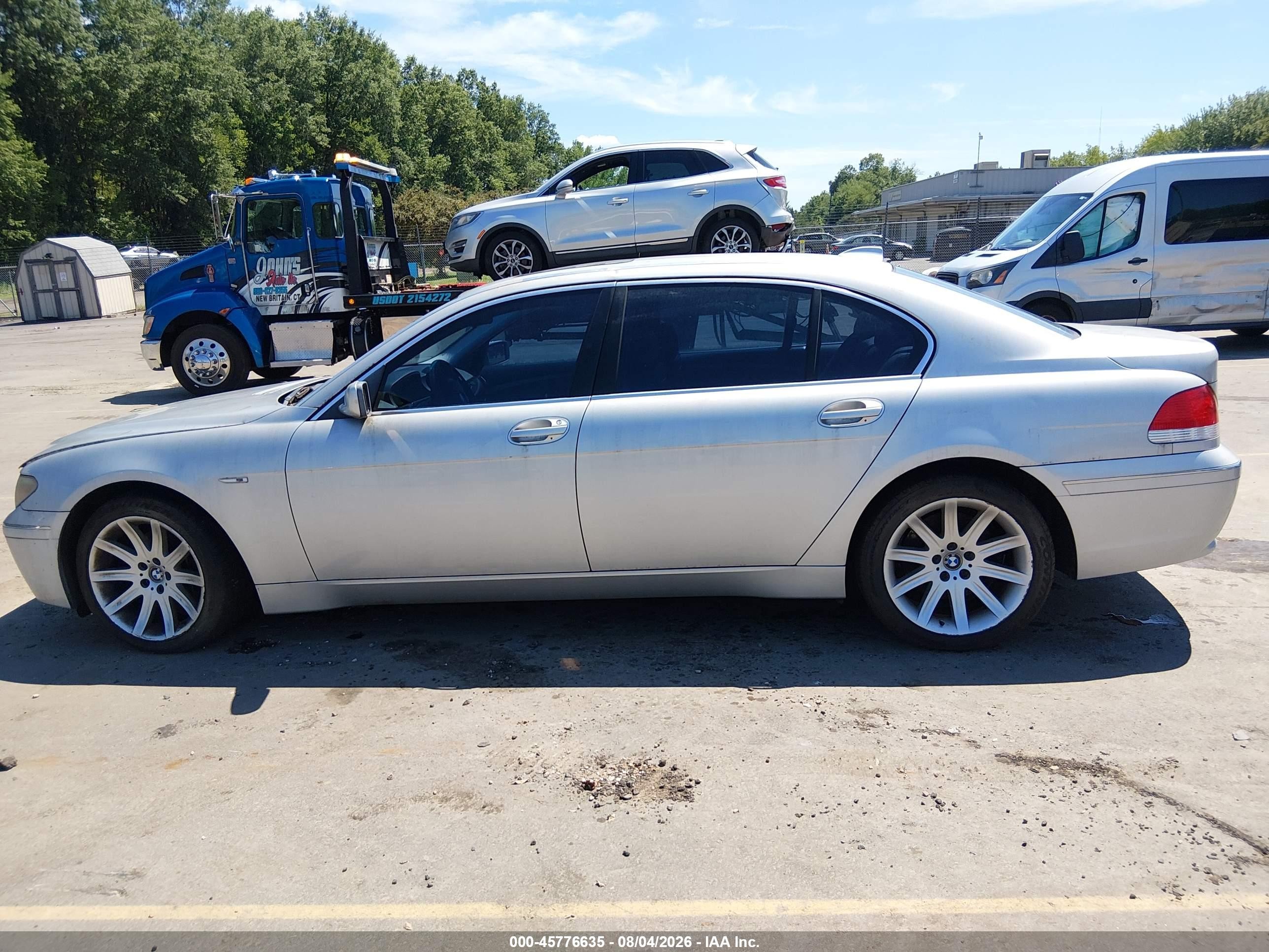 2005 Bmw 745li   Silver vin: WBAGN63575DS56403