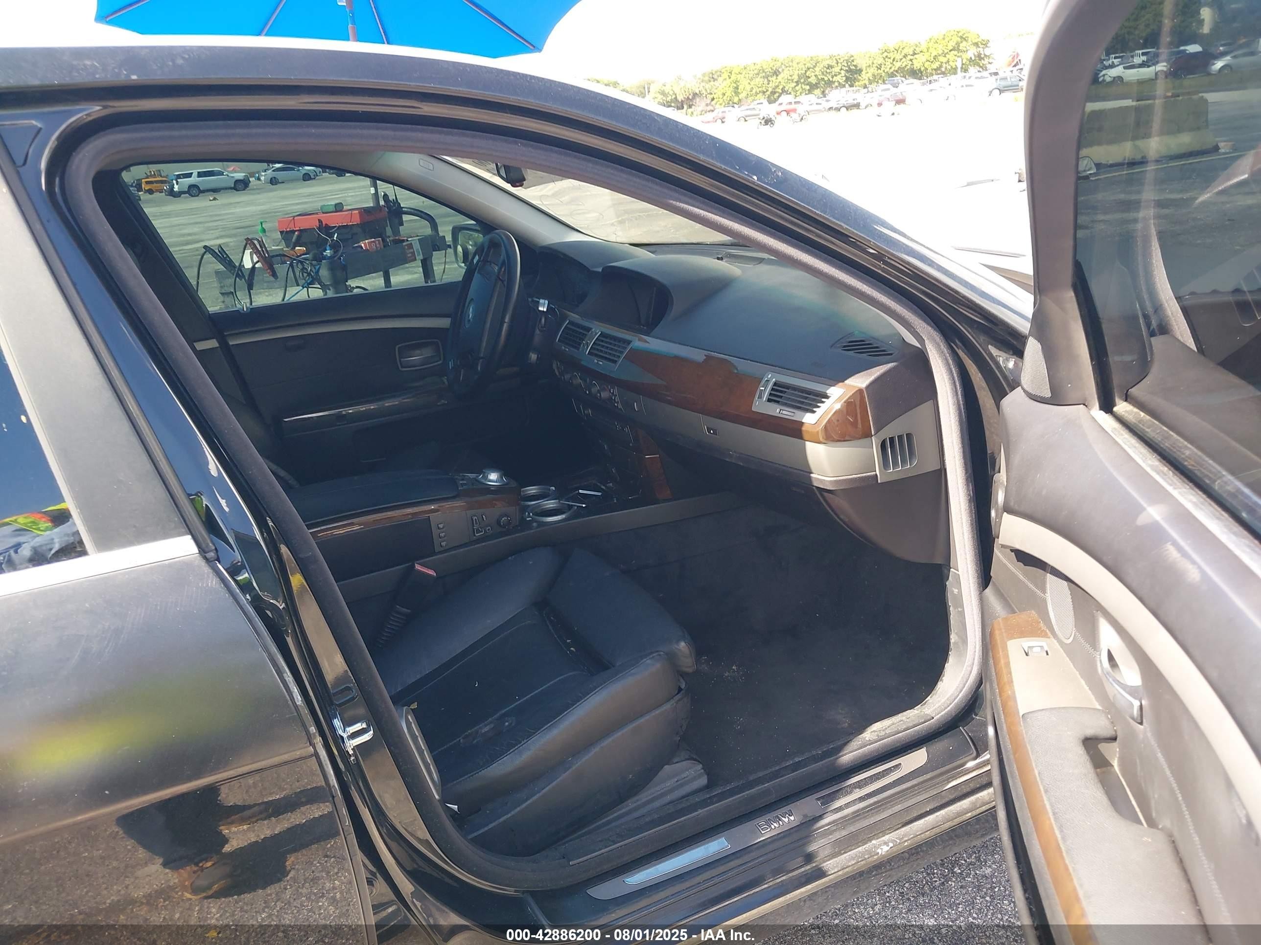 2005 Bmw 745li   Черный vin: WBAGN63585DS60511