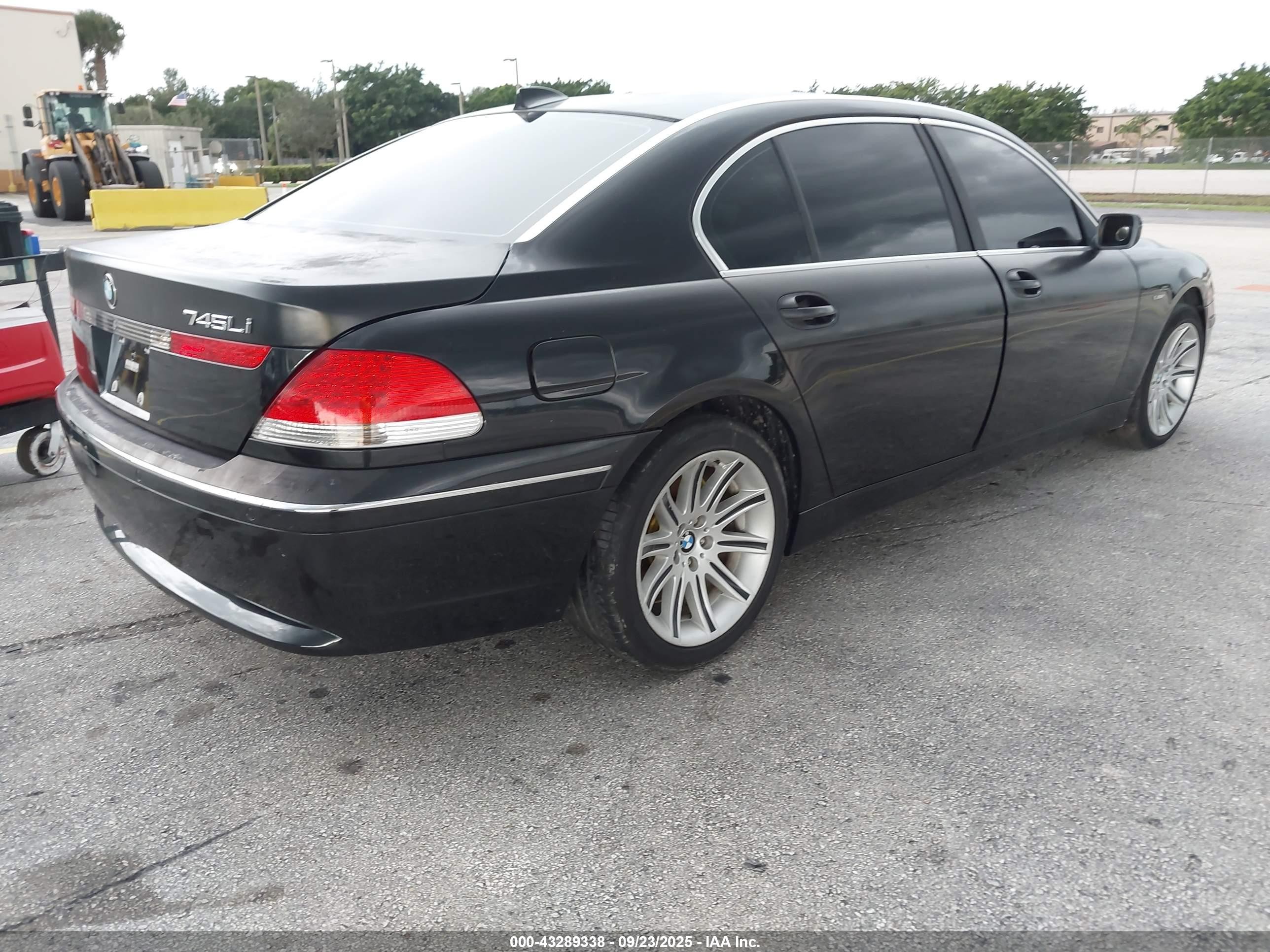 2005 Bmw 745li   Black vin: WBAGN63585DS60511