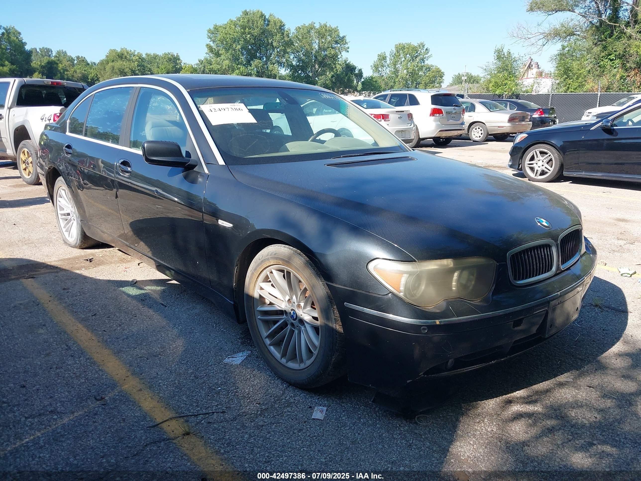 2004 Bmw 745li   Black vin: WBAGN63594DS54487