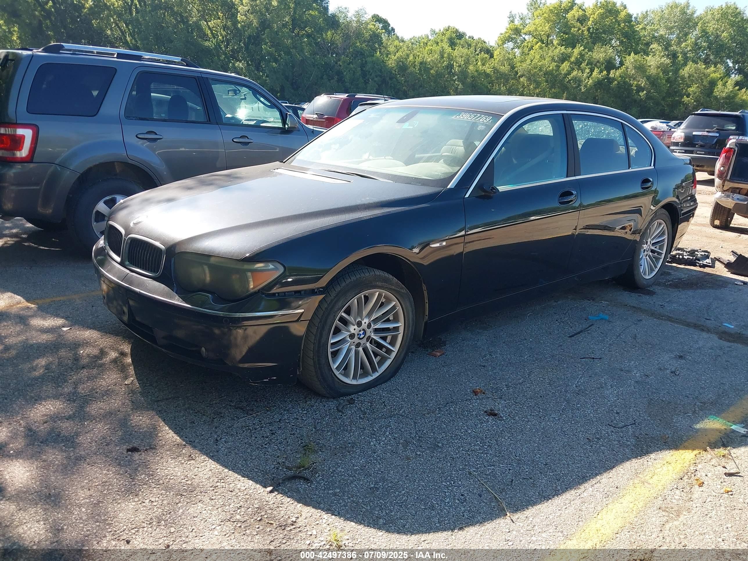 2004 Bmw 745li   Black vin: WBAGN63594DS54487