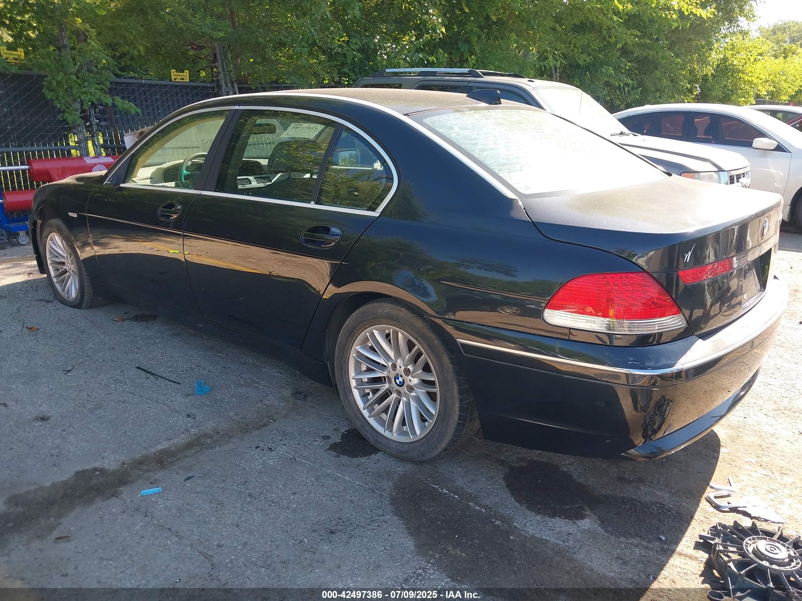 2004 Bmw 745li   Black vin: WBAGN63594DS54487