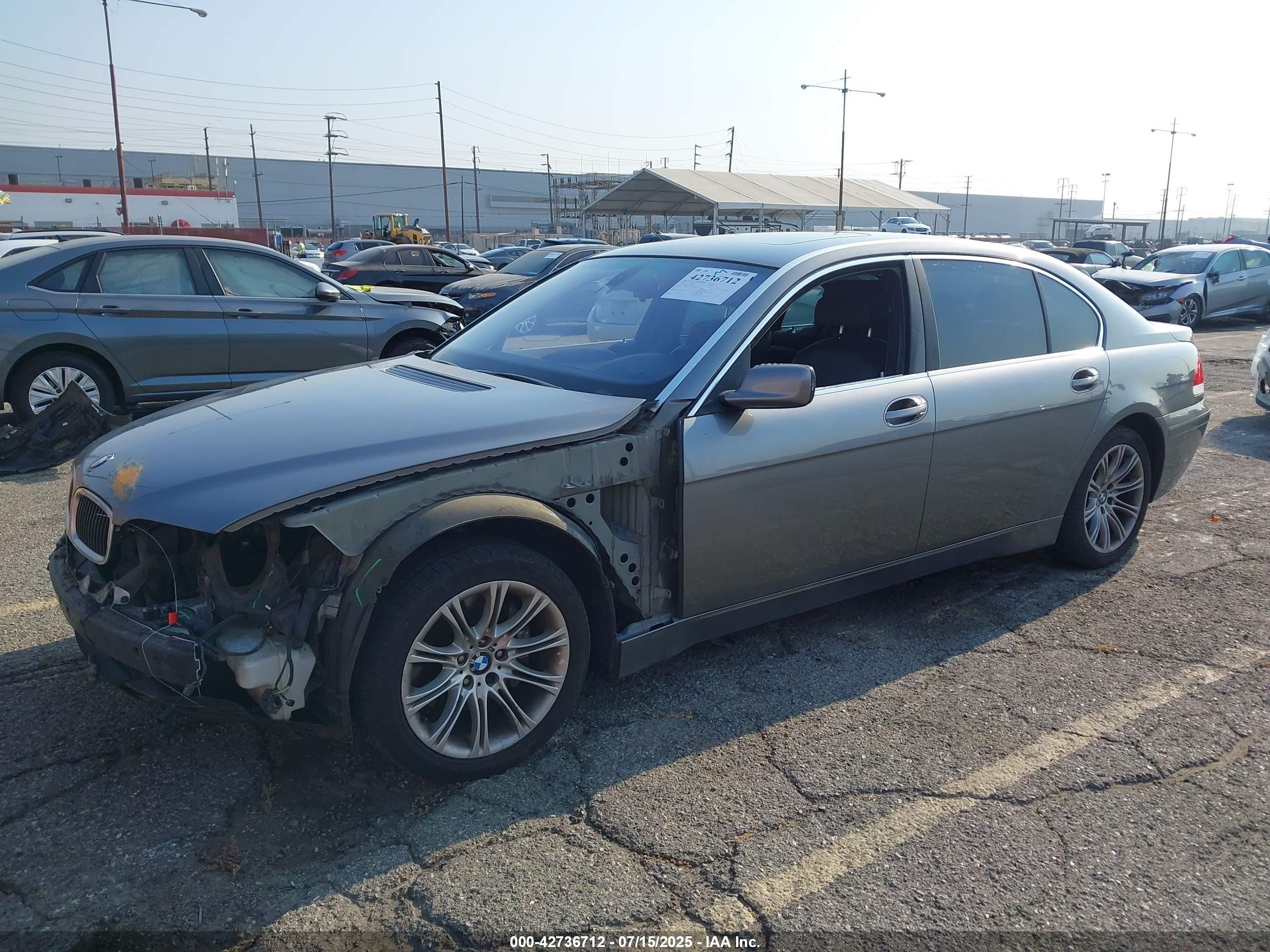 2004 Bmw 745li   Gray vin: WBAGN63594DS54716