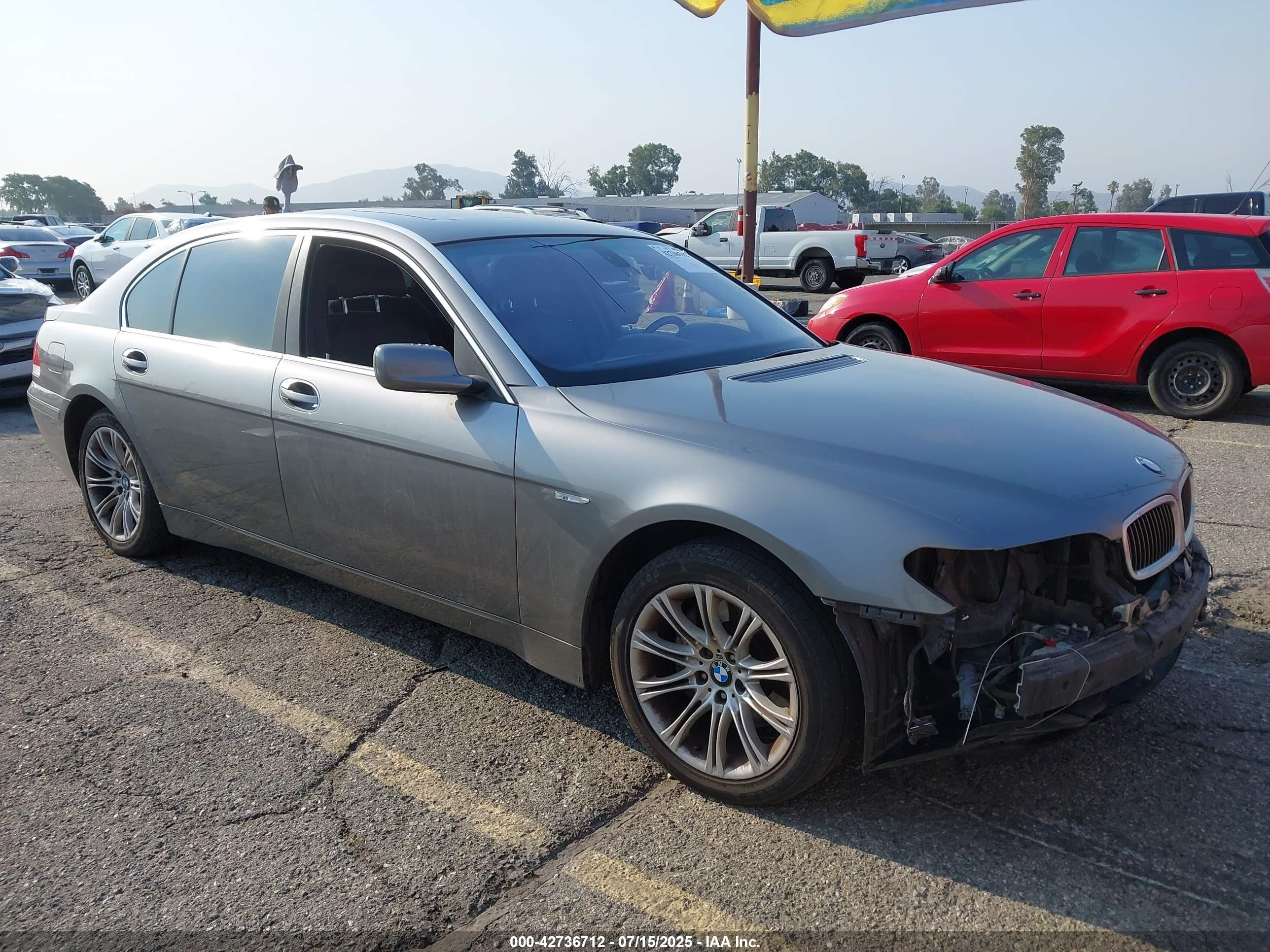 2004 Bmw 745li   Gray vin: WBAGN63594DS54716