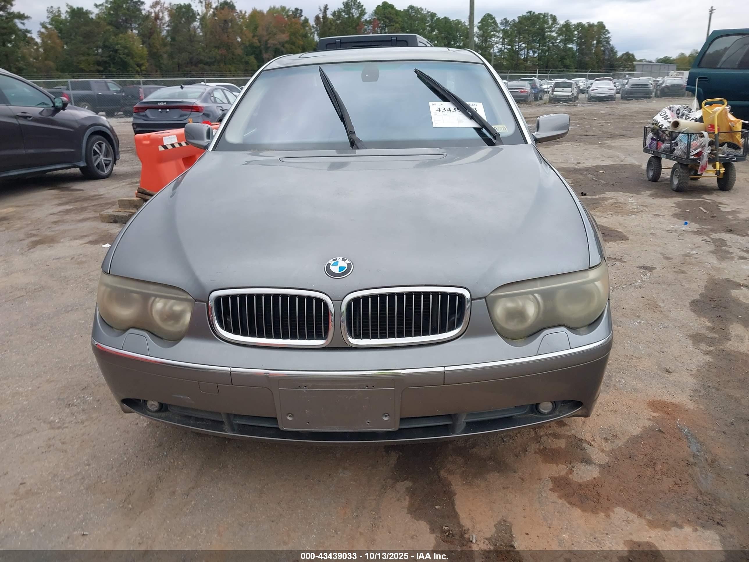 2004 Bmw 745li   Gray vin: WBAGN63594DS55915