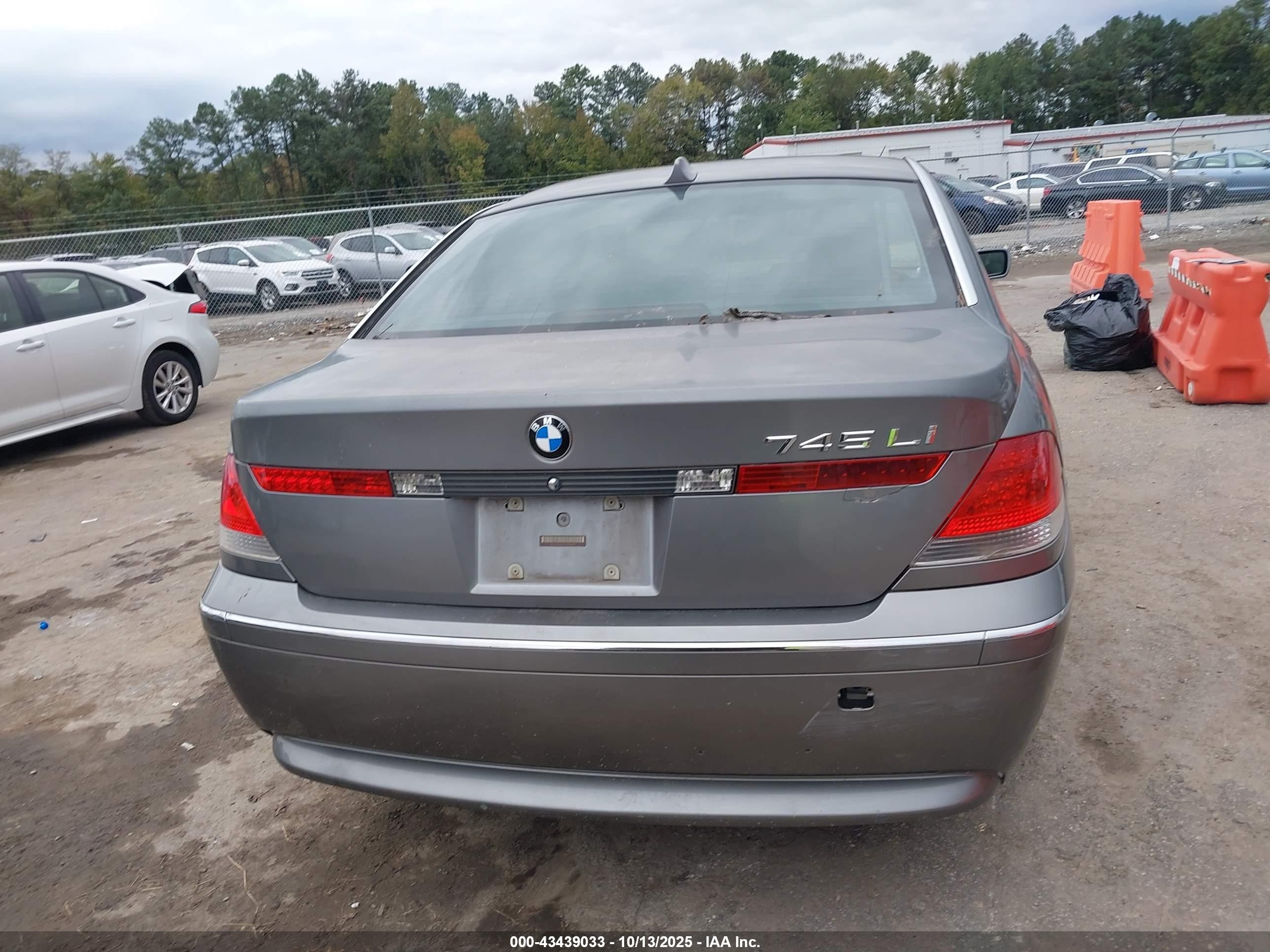 2004 Bmw 745li   Gray vin: WBAGN63594DS55915