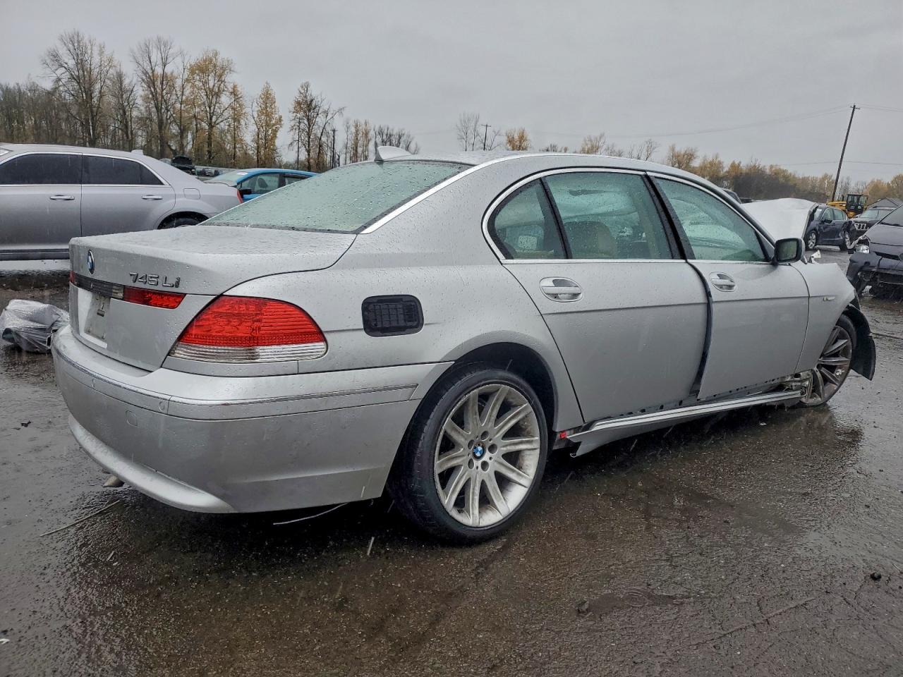 2005 Bmw 745 Li Silver vin: WBAGN635X5DS59151