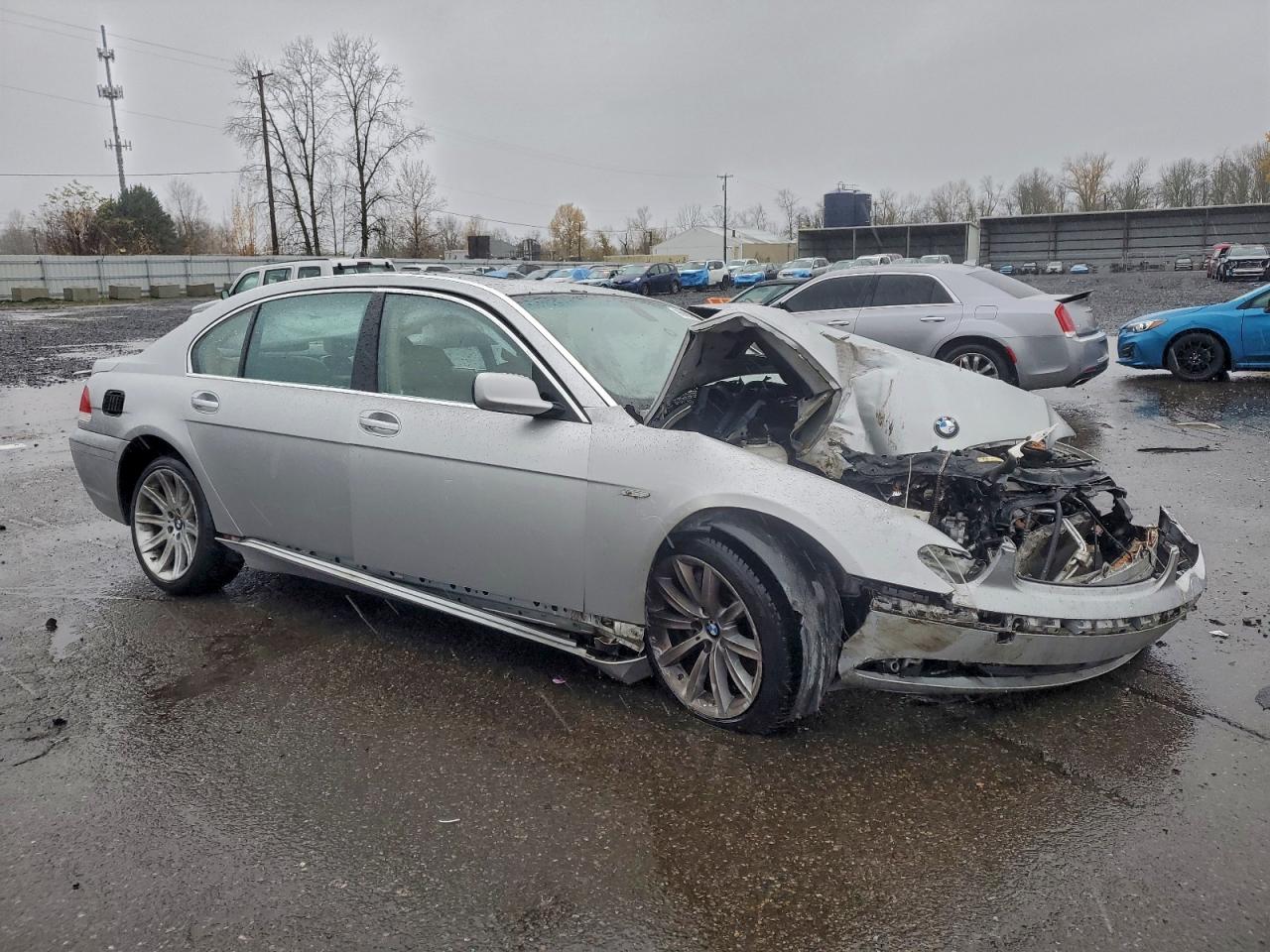 2005 Bmw 745 Li Silver vin: WBAGN635X5DS59151