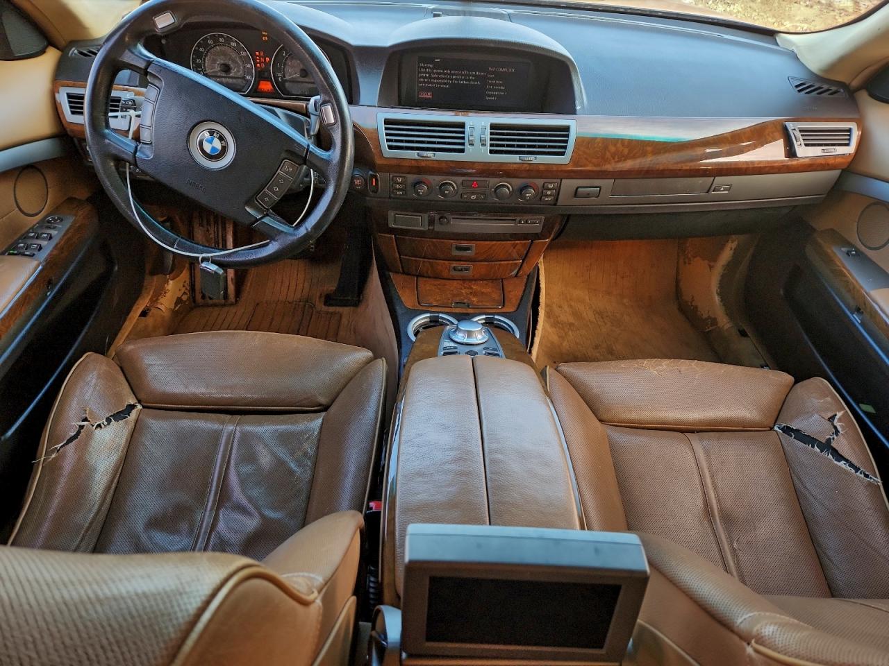 2005 Bmw 745 Li Black vin: WBAGN635X5DS60459