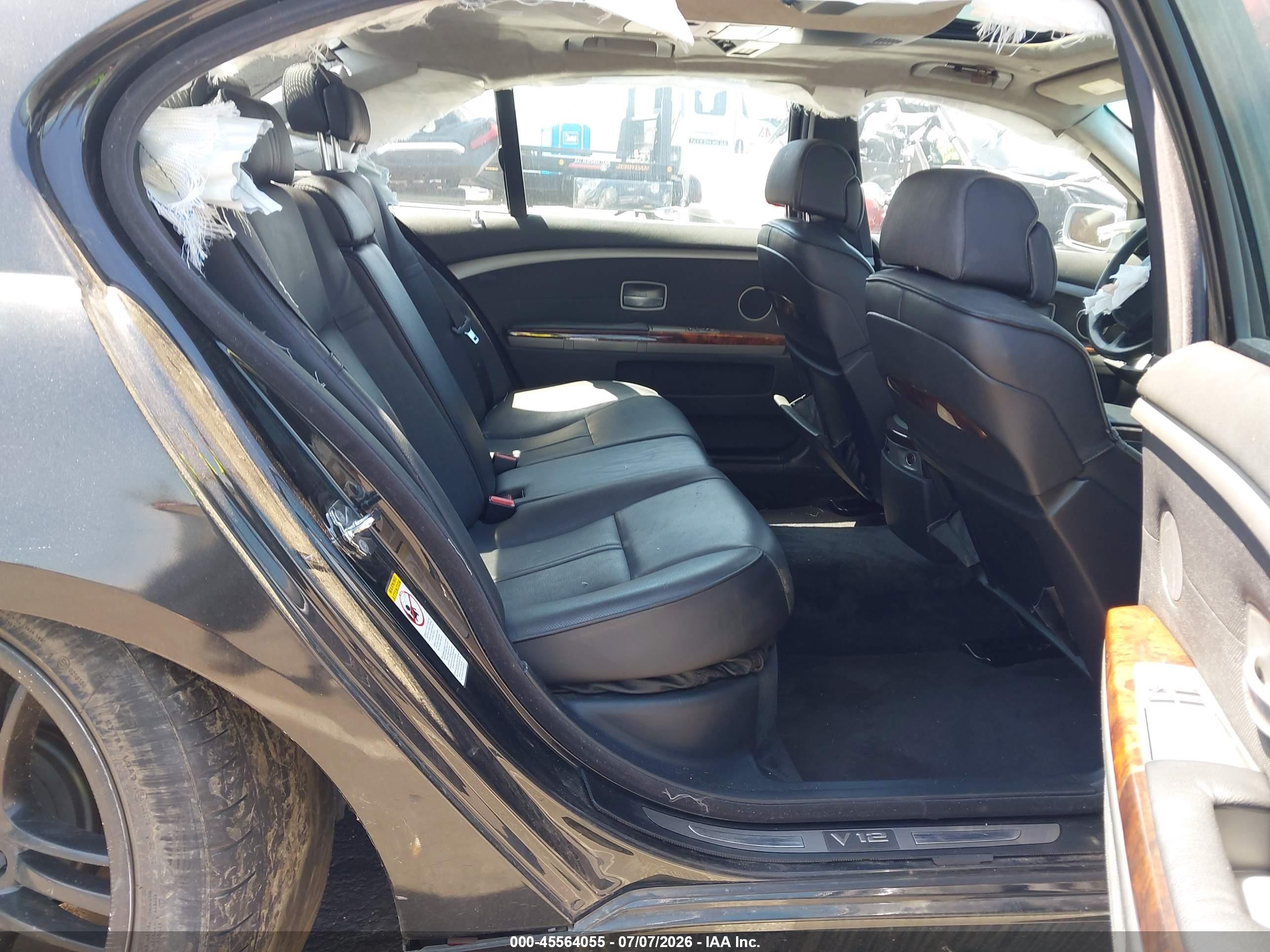 2005 Bmw 760li   Black vin: WBAGN83525DK11252