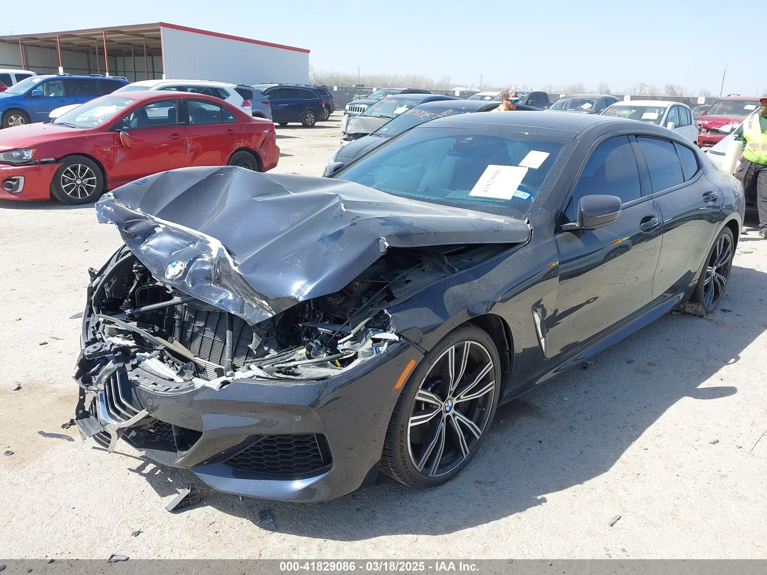 2022 Bmw 840 Gran Coupe I Black vin: WBAGV2C00NCJ11173