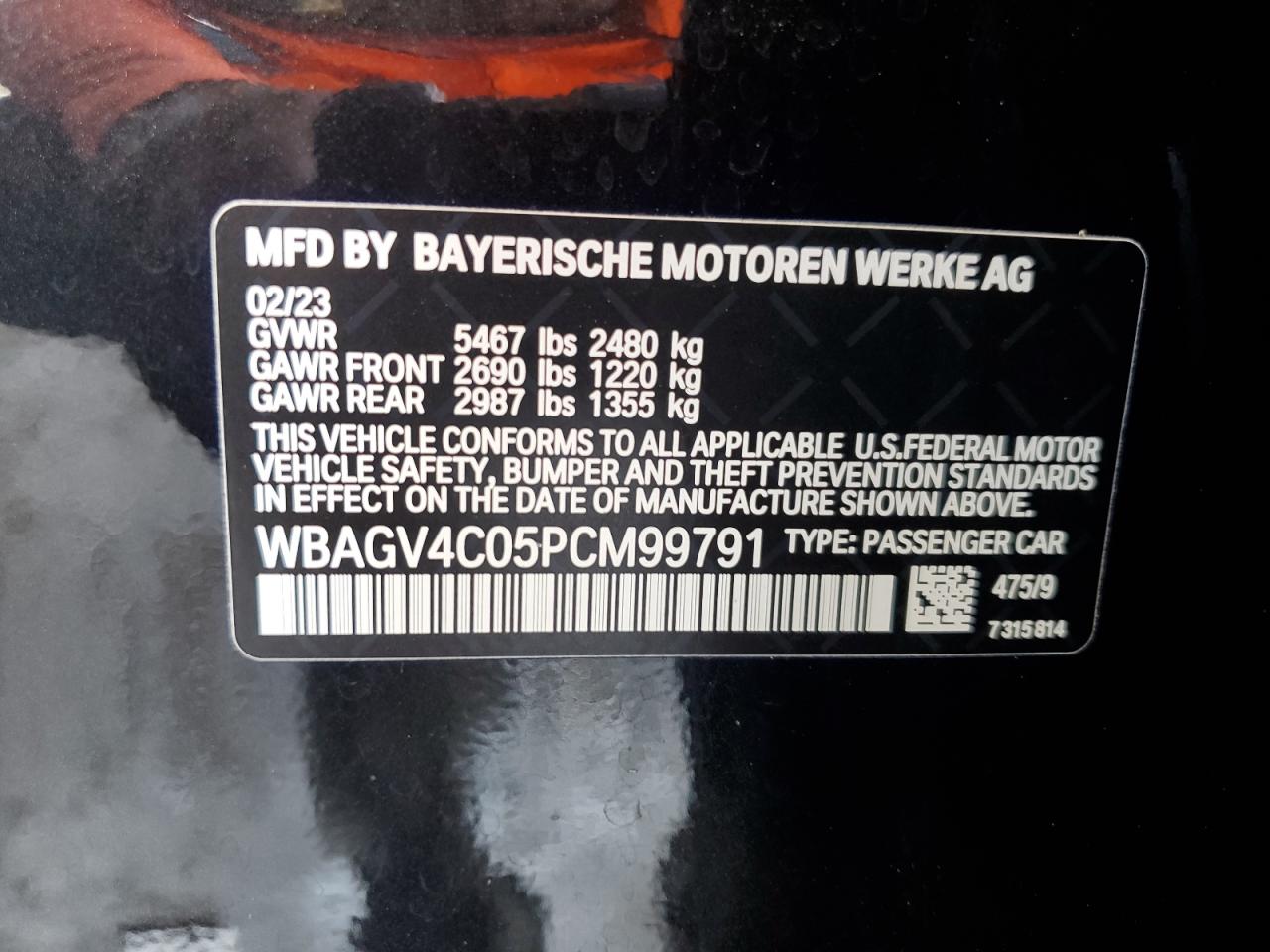 2023 Bmw 840xi    Черный vin: WBAGV4C05PCM99791