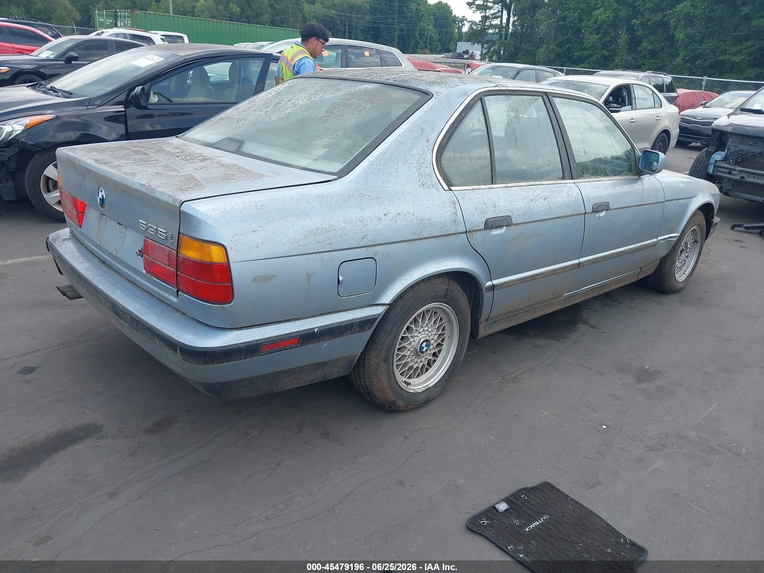 1990 Bmw 535 I Automatic Blue vin: WBAHD2317LBF67452