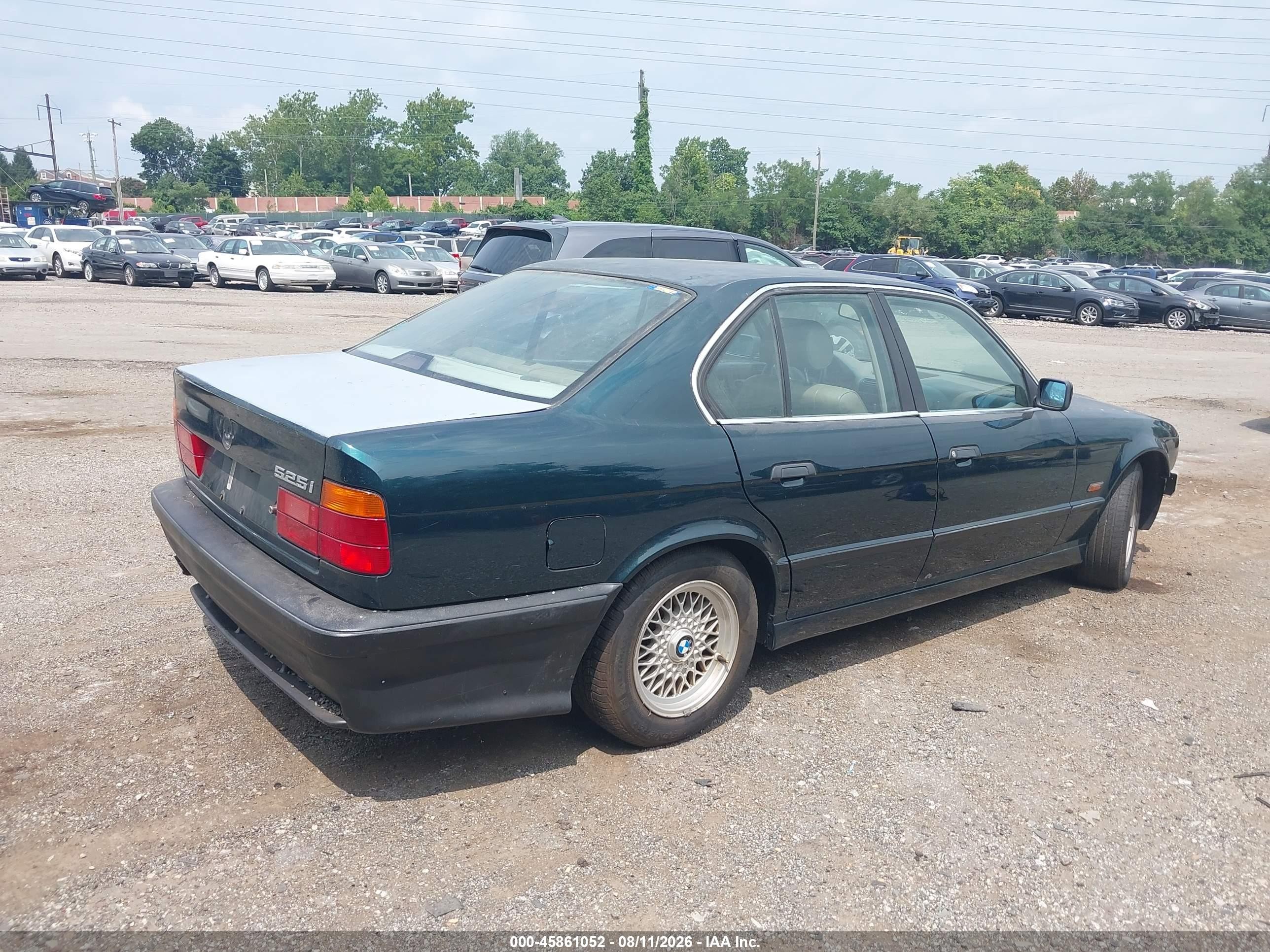 1995 Bmw 525 I Automatic Green vin: WBAHD6320SGK55973