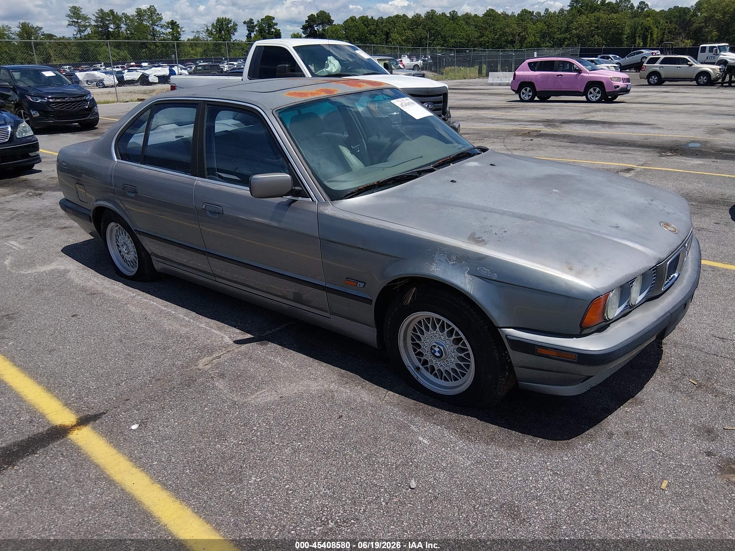 1995 Bmw 525 I Automatic Silver vin: WBAHD6321SGK54444