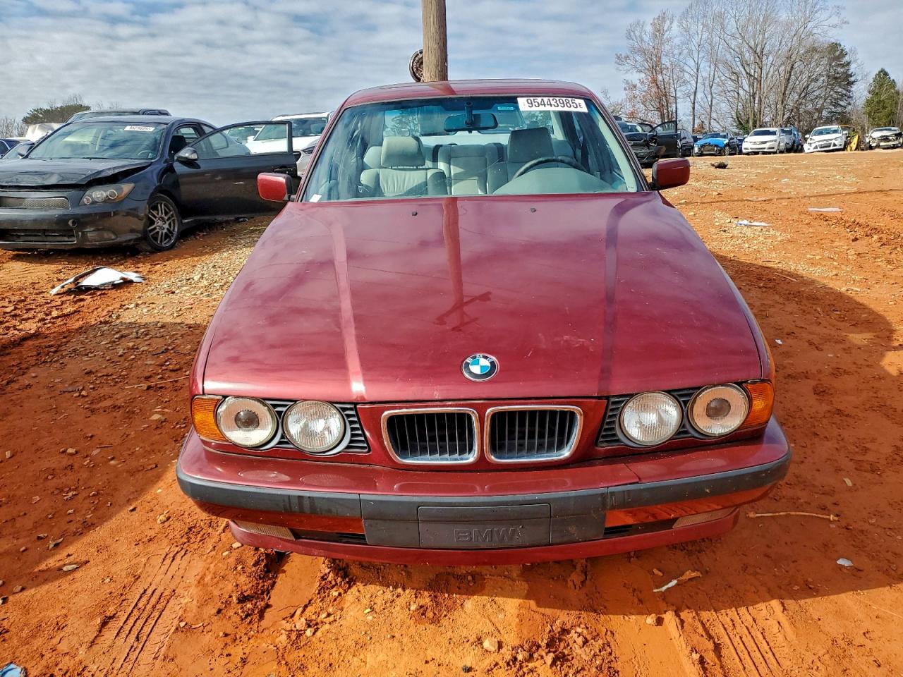 1995 Bmw 525 I Automatic Maroon vin: WBAHD6324SGK52929