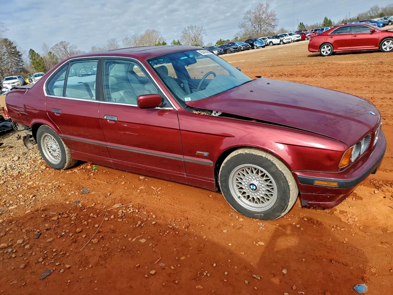 1995 Bmw 525 I Automatic Maroon vin: WBAHD6324SGK52929