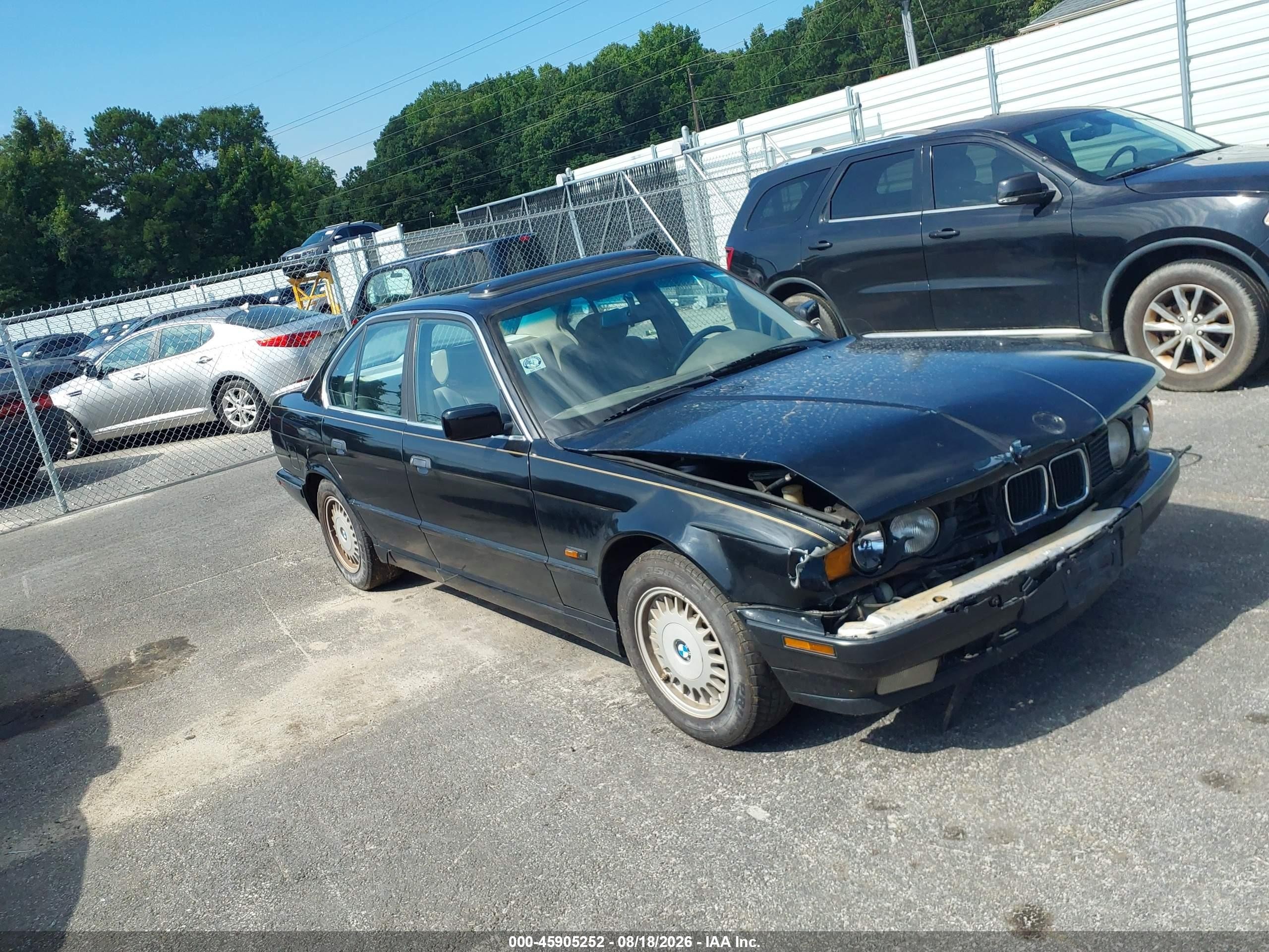 1995 Bmw 525 I Automatic Black vin: WBAHD6326SGK54889